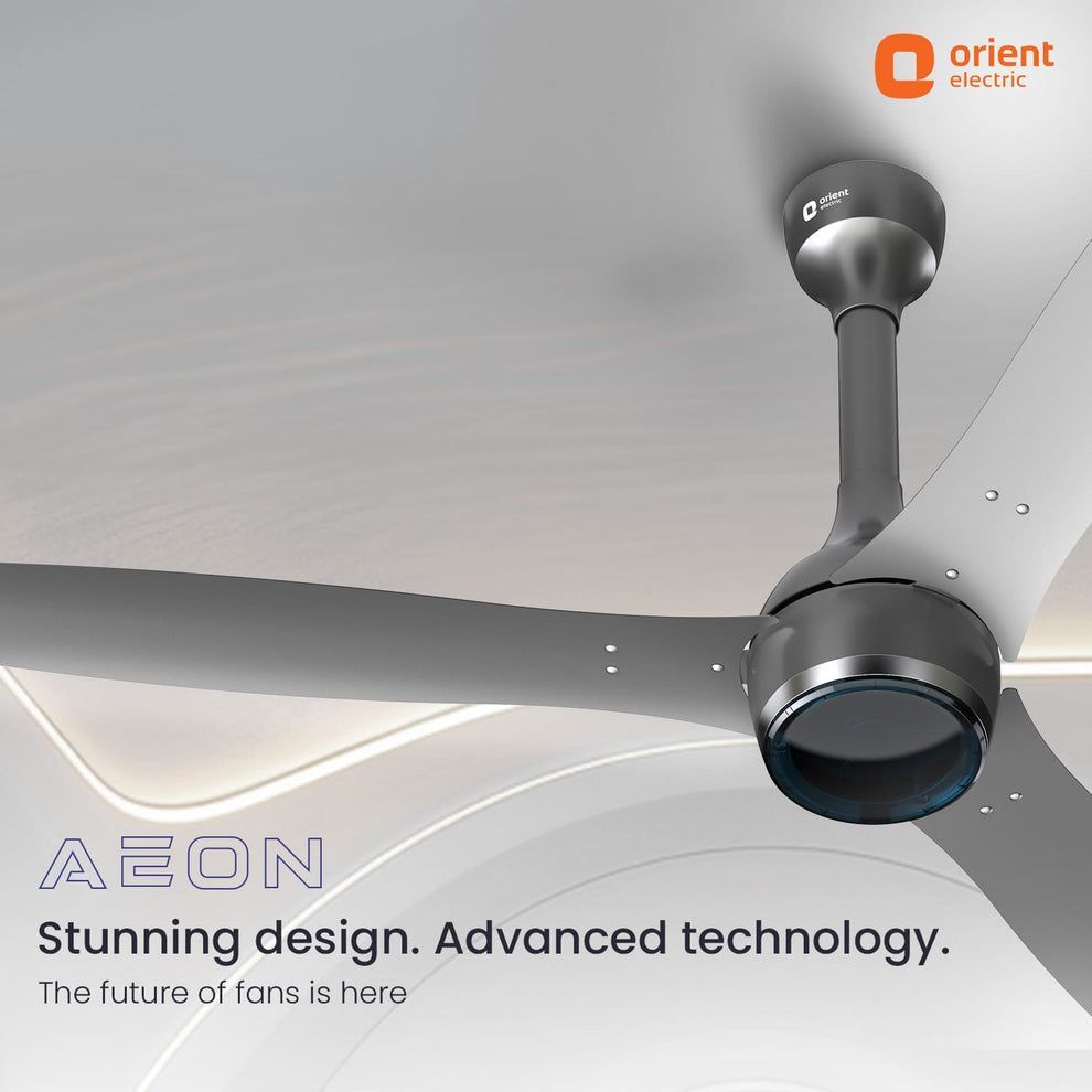 Orient Aeon 5 Star 1200mm 3 Blade BLDC Motor Ceiling Fan with Remote (Antidust, Cloud Grey)_2