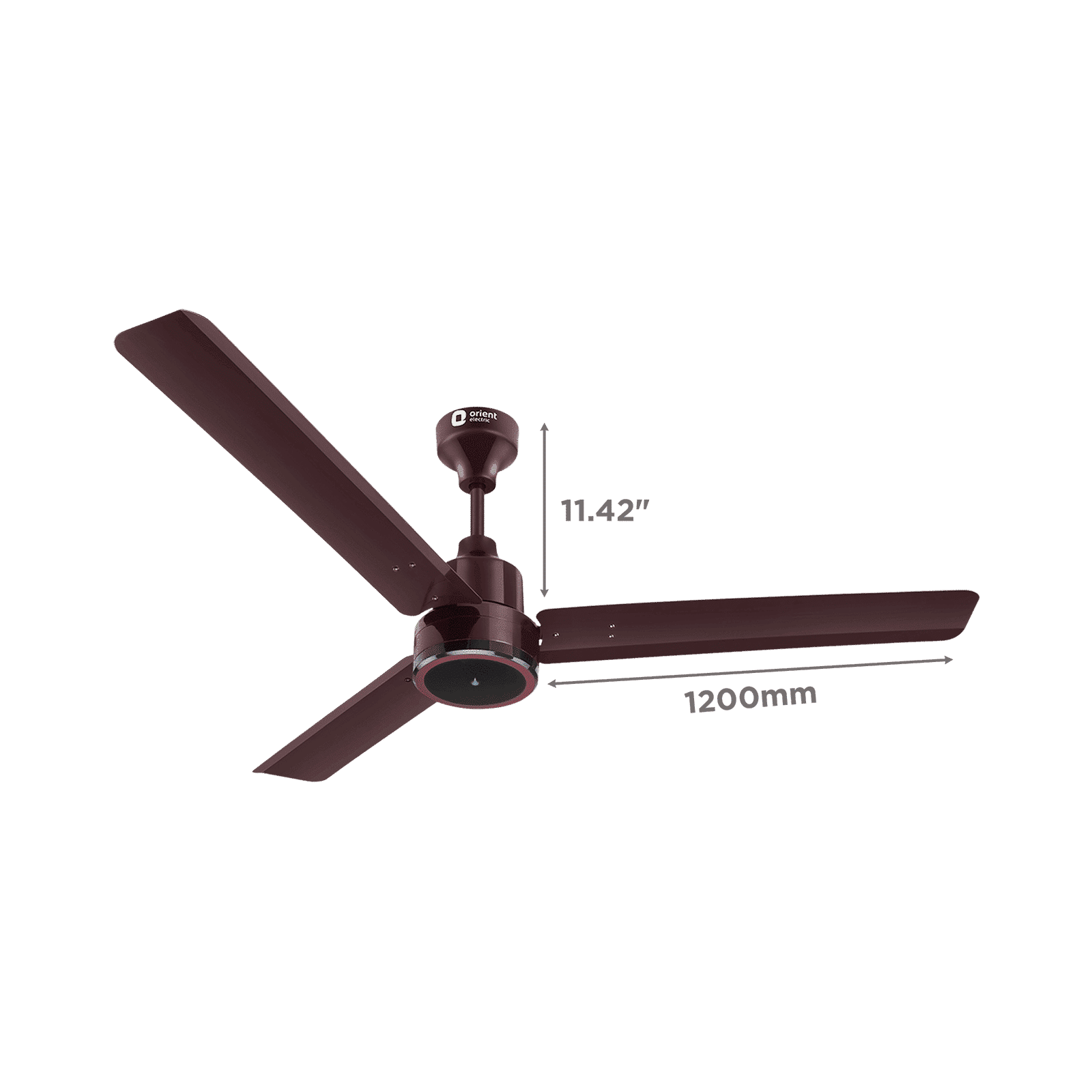 Orient Zeno 5 Star 1200mm 3 Blade BLDC Motor Ceiling Fan with Remote (Boost Mode, Brown)_2