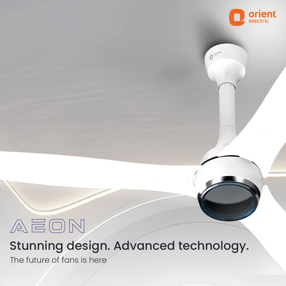 Orient Aeon 5 Star 1200mm 3 Blade BLDC Motor Ceiling Fan with Remote (Antidust, Pixel White)_3