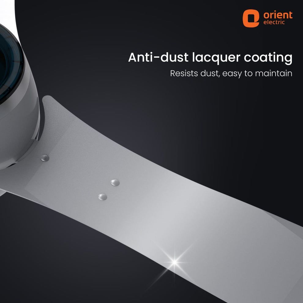 Orient Aeon 5 Star 1200mm 3 Blade BLDC Motor Ceiling Fan with Remote (Antidust, Platinum Silver)_7