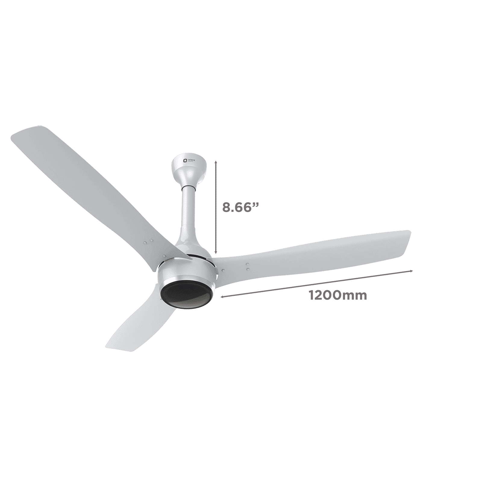 Orient Aeon 5 Star 1200mm 3 Blade BLDC Motor Ceiling Fan with Remote (Antidust, Platinum Silver)_2
