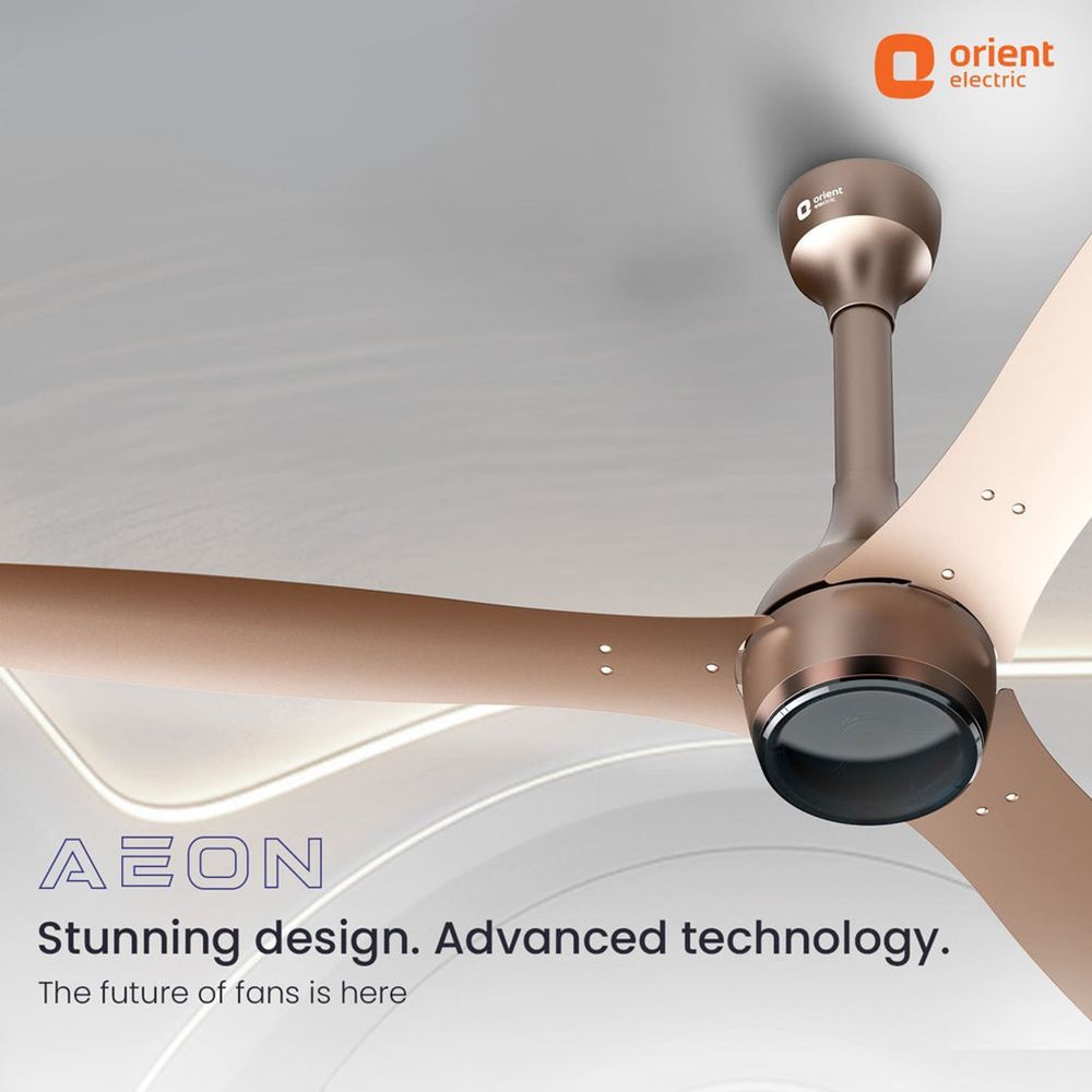 Orient Aeon 5 Star 1200mm 3 Blade BLDC Motor Ceiling Fan with Remote (Antidust, Tangerine Brown)_5