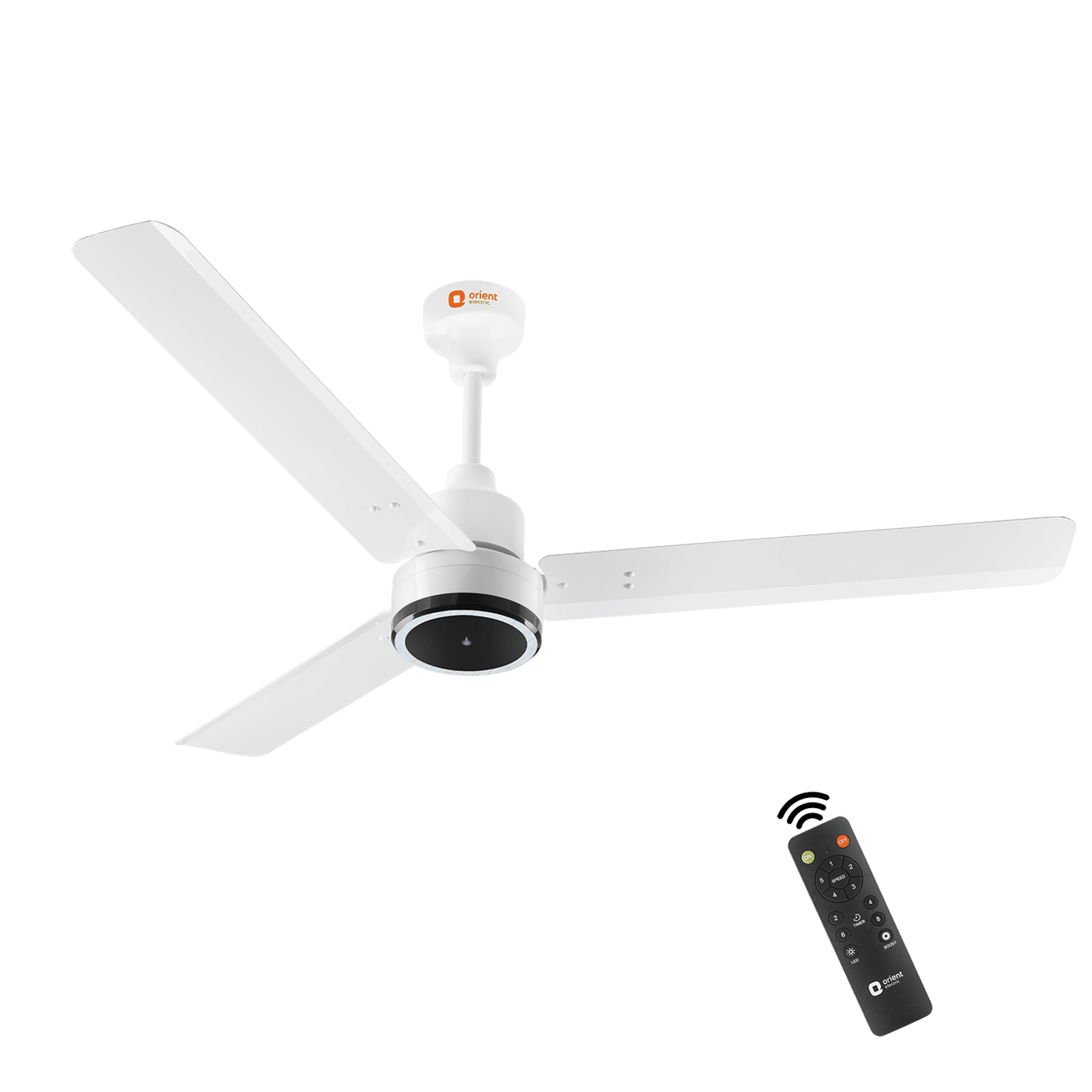 Orient Zeno 5 Star 1200mm 3 Blade BLDC Motor Ceiling Fan with Remote (Boost Mode, White)_1