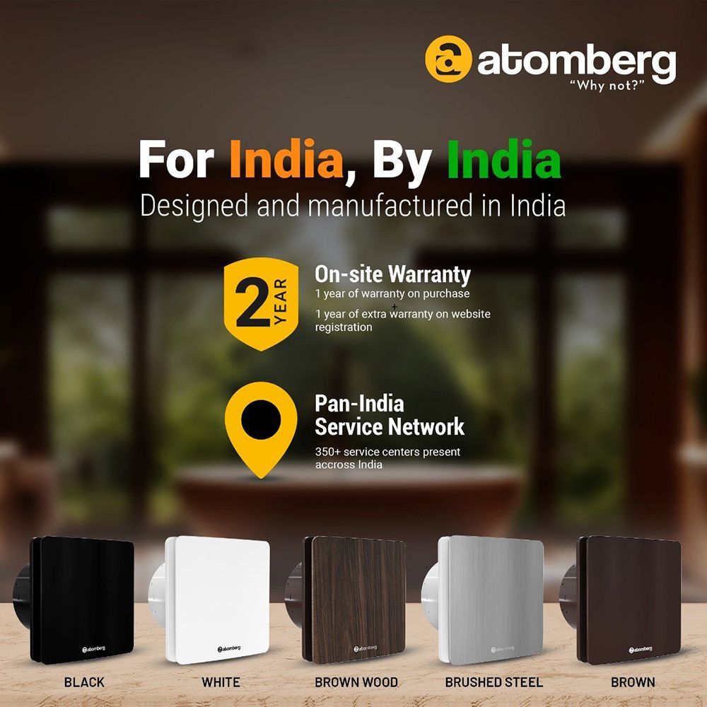 atomberg Studio 6 Inch 150mm Exhaust Fan with BLDC Motor (Low Noise Operation, Gloss White)_6