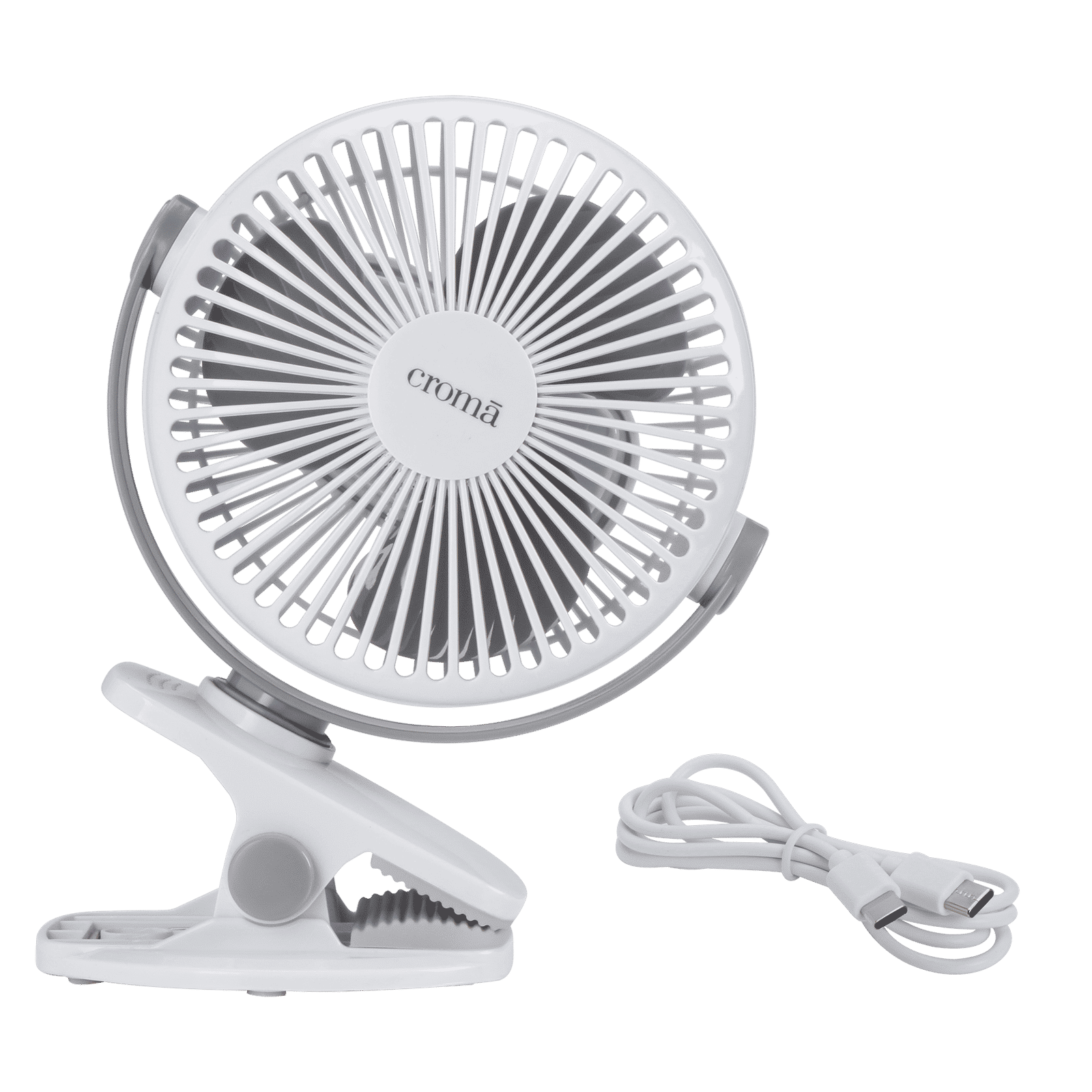 Croma AF2301 3 Blade Rechargeable Fan with 1800 mAh Battery (BLDC Motor, White)_1