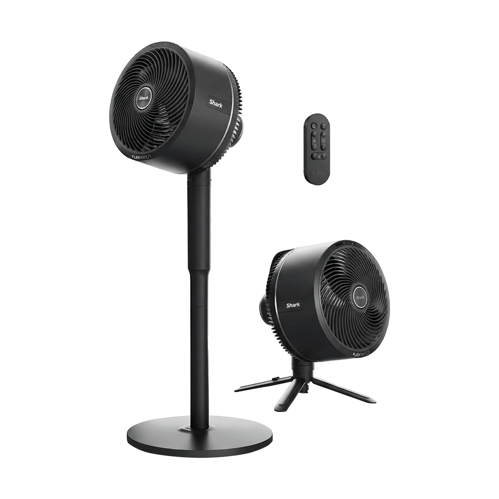Shark FlexBreeze 3 Blade BLDC Motor Table & Pedestal Fan with Remote (UV & Water Resistant, Black)_1