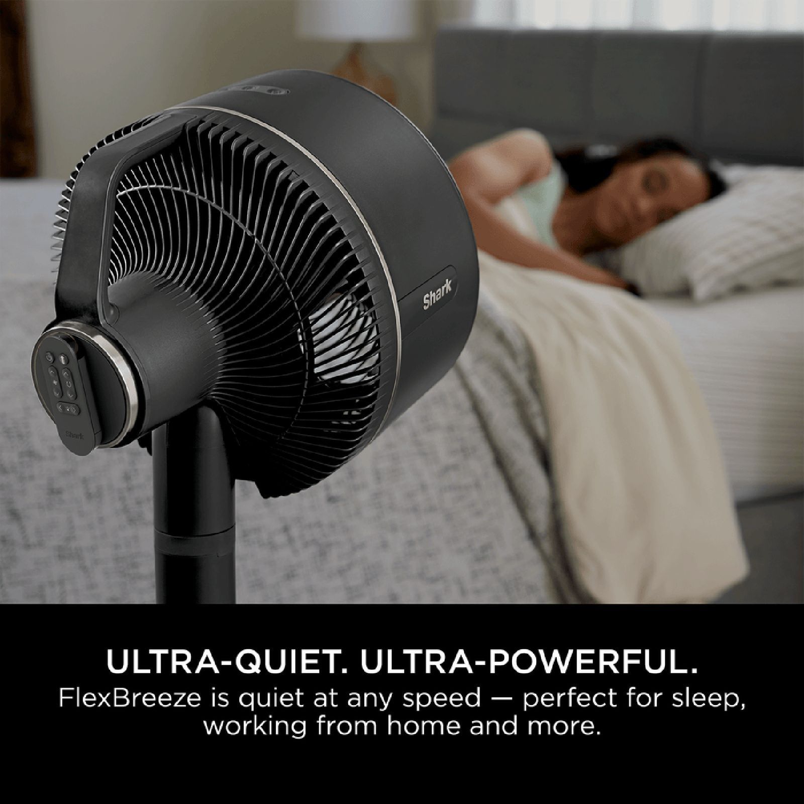 Shark FlexBreeze 3 Blade BLDC Motor Table & Pedestal Fan with Remote (UV & Water Resistant, Black)_4