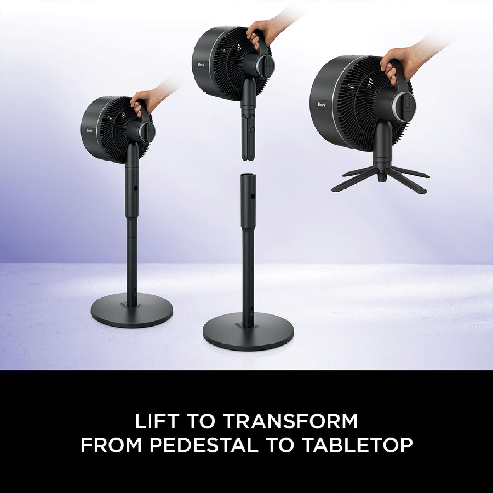 Shark FlexBreeze 3 Blade BLDC Motor Table & Pedestal Fan with Remote (UV & Water Resistant, Black)_5