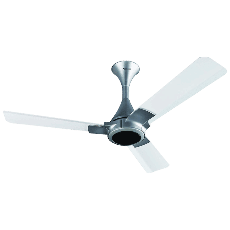 Panasonic 12XAA 120cm Sweep 3 Blade Ceiling Fan (High Speed Motor, 13239WSL, White/Silver)_1