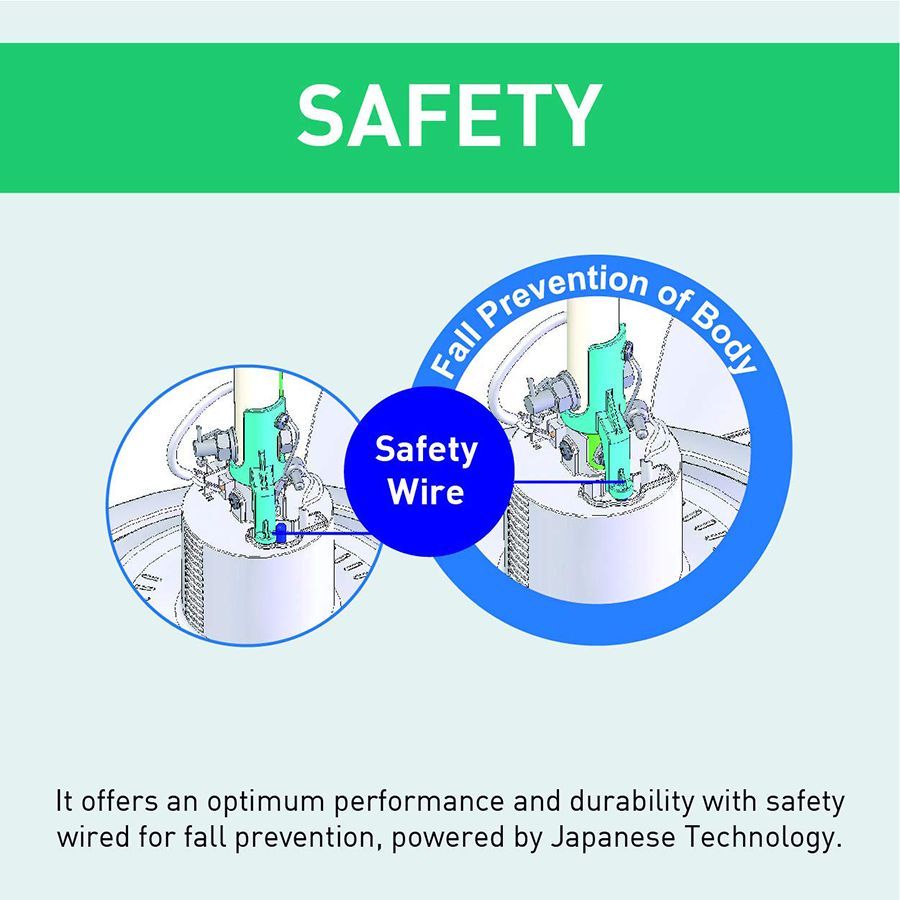Panasonic 12XAA 120cm Sweep 3 Blade Ceiling Fan (High Speed Motor, 13239WSL, White/Silver)_4