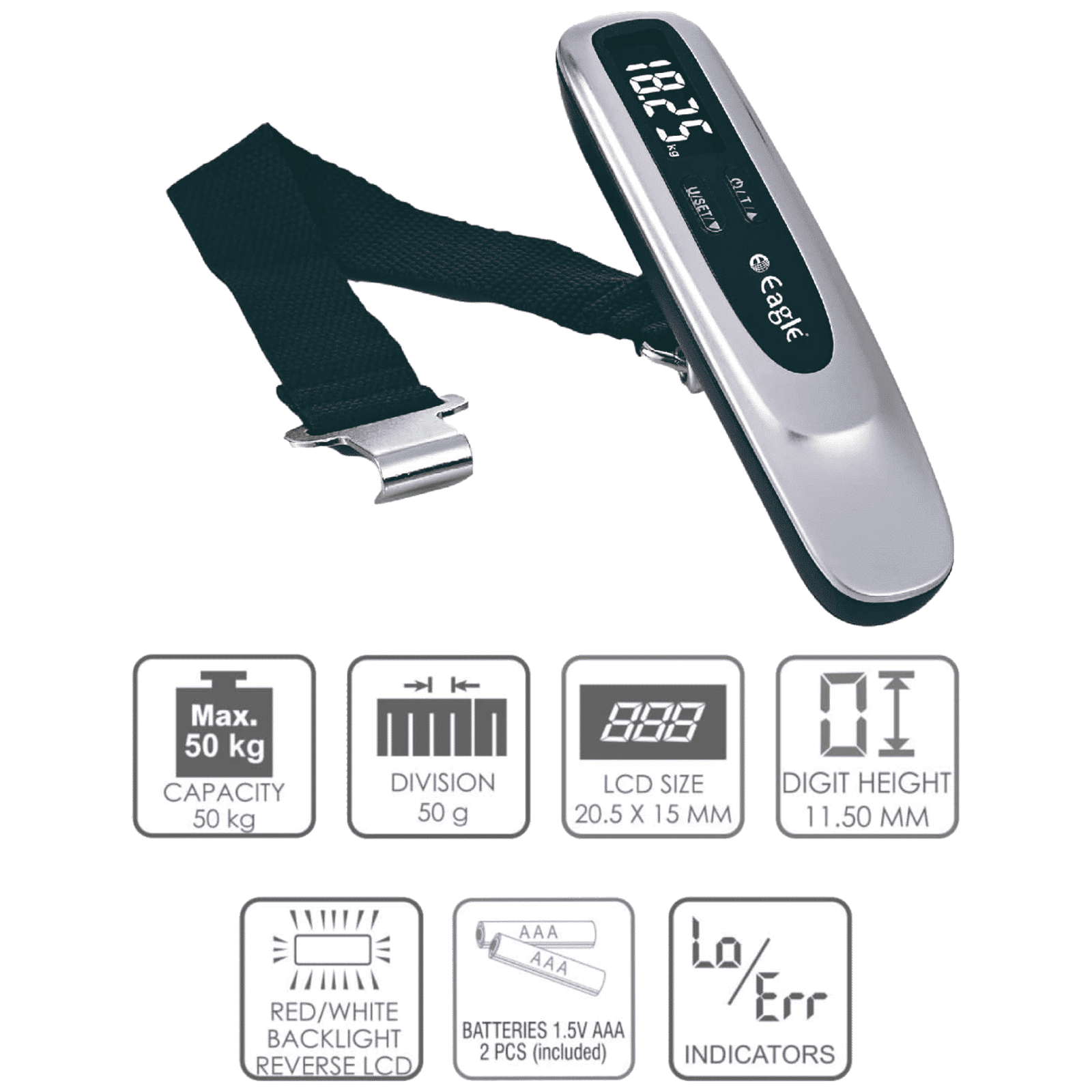 Eagle Weight Scale (LCD Screen, EEL6004A, Multi Colour)_4