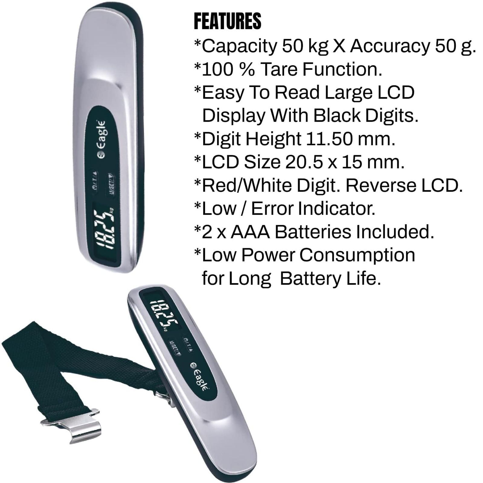 Eagle Weight Scale (LCD Screen, EEL6004A, Multi Colour)_5