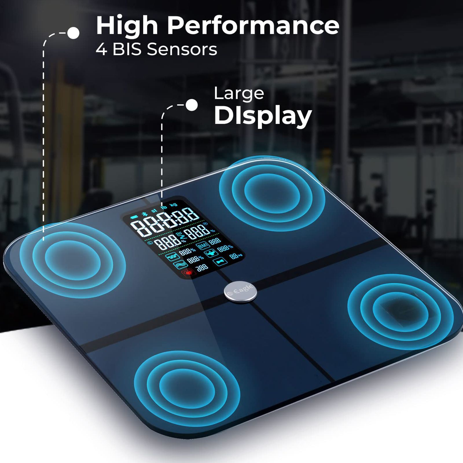 Eagle Digital Weight Scale (Battery Powered, 17 Vital Body Parameteres, EEP1002A, Charcoal Black)_6