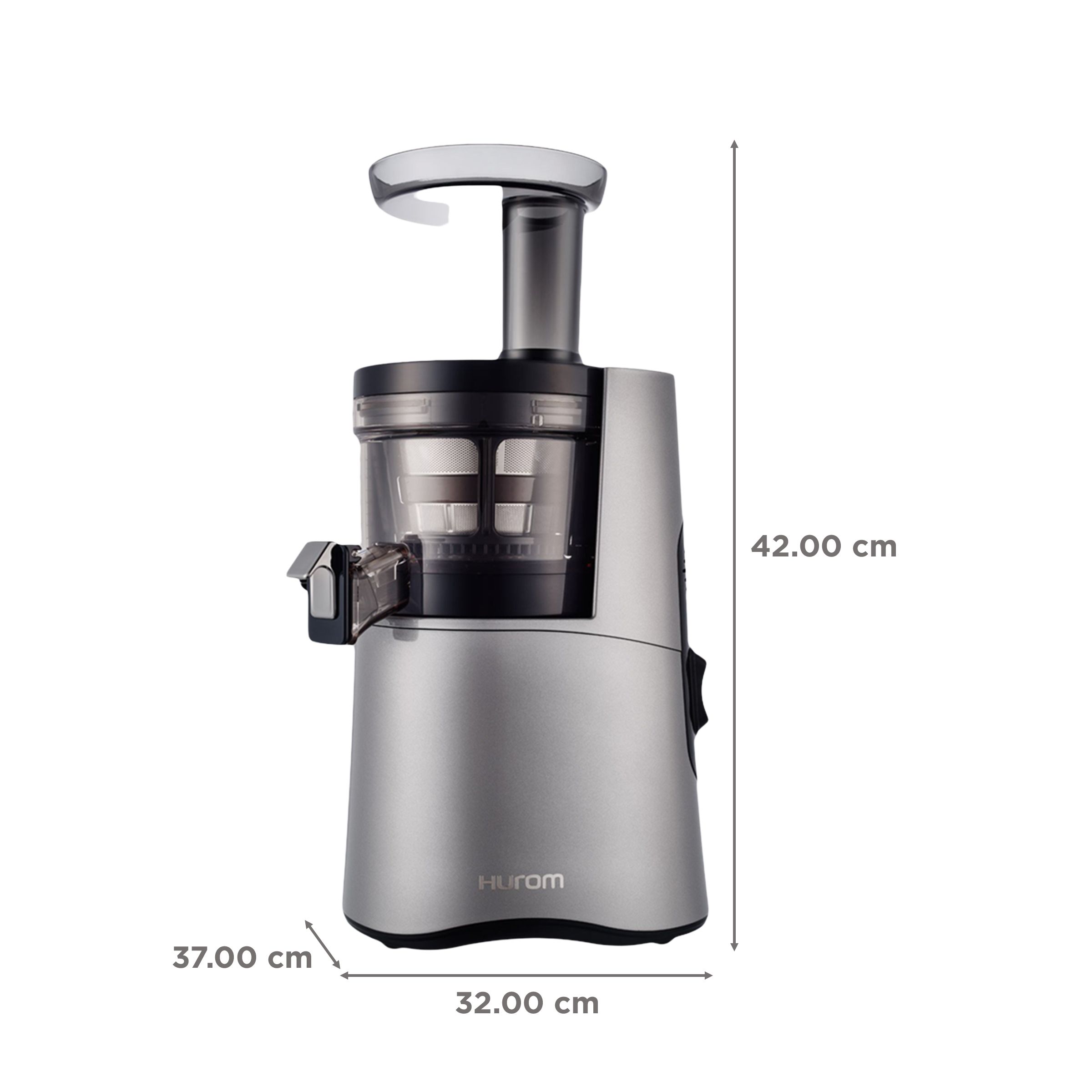Hurom Classic Series 150 Watt Cold Press Juicer (43 RPM, Slow Squeeze Technology, Dark Grey)_3