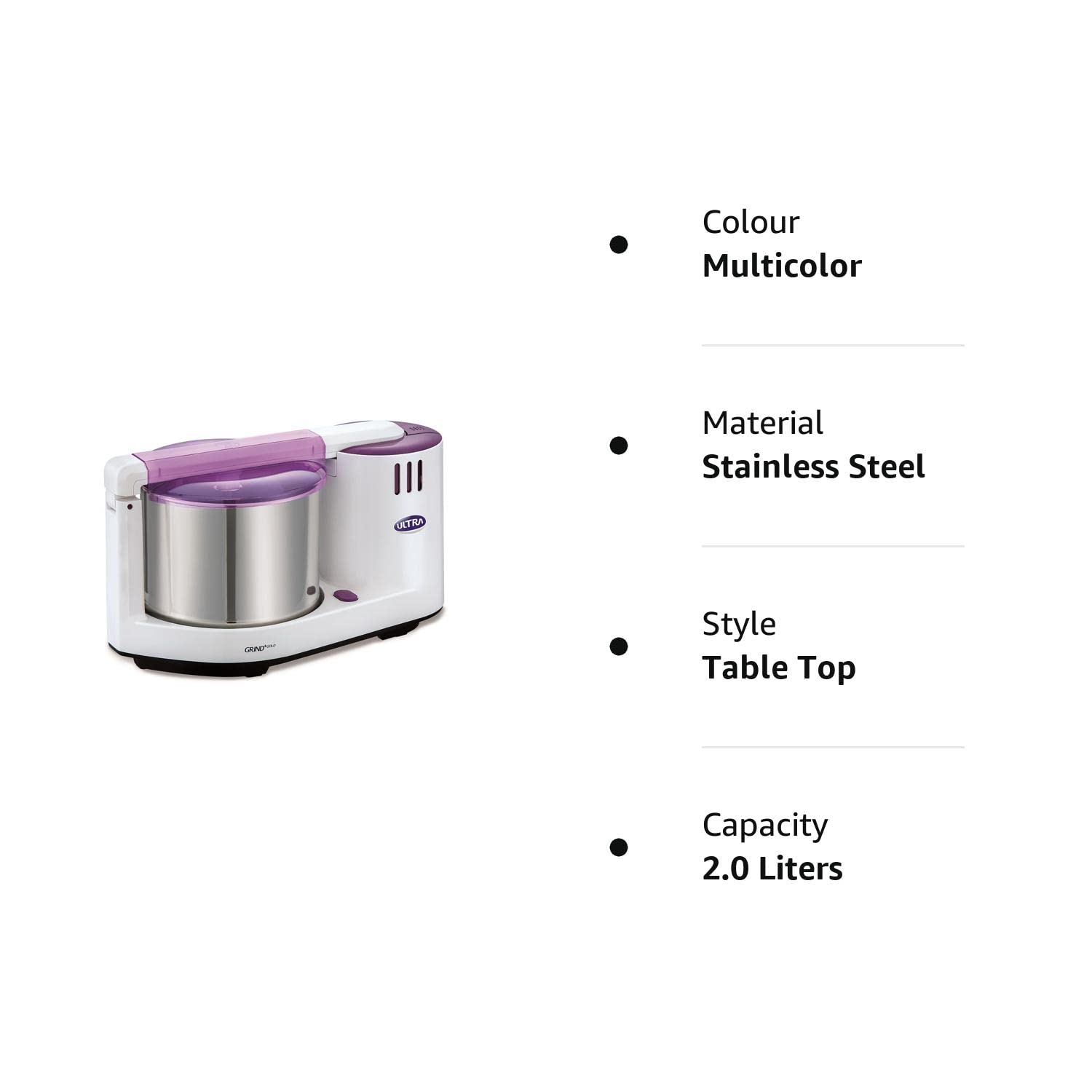 ELGI Ultra Grind + Gold 2 Litres 2 Stones Wet Grinder (Shock Proof, Fortune White)_9