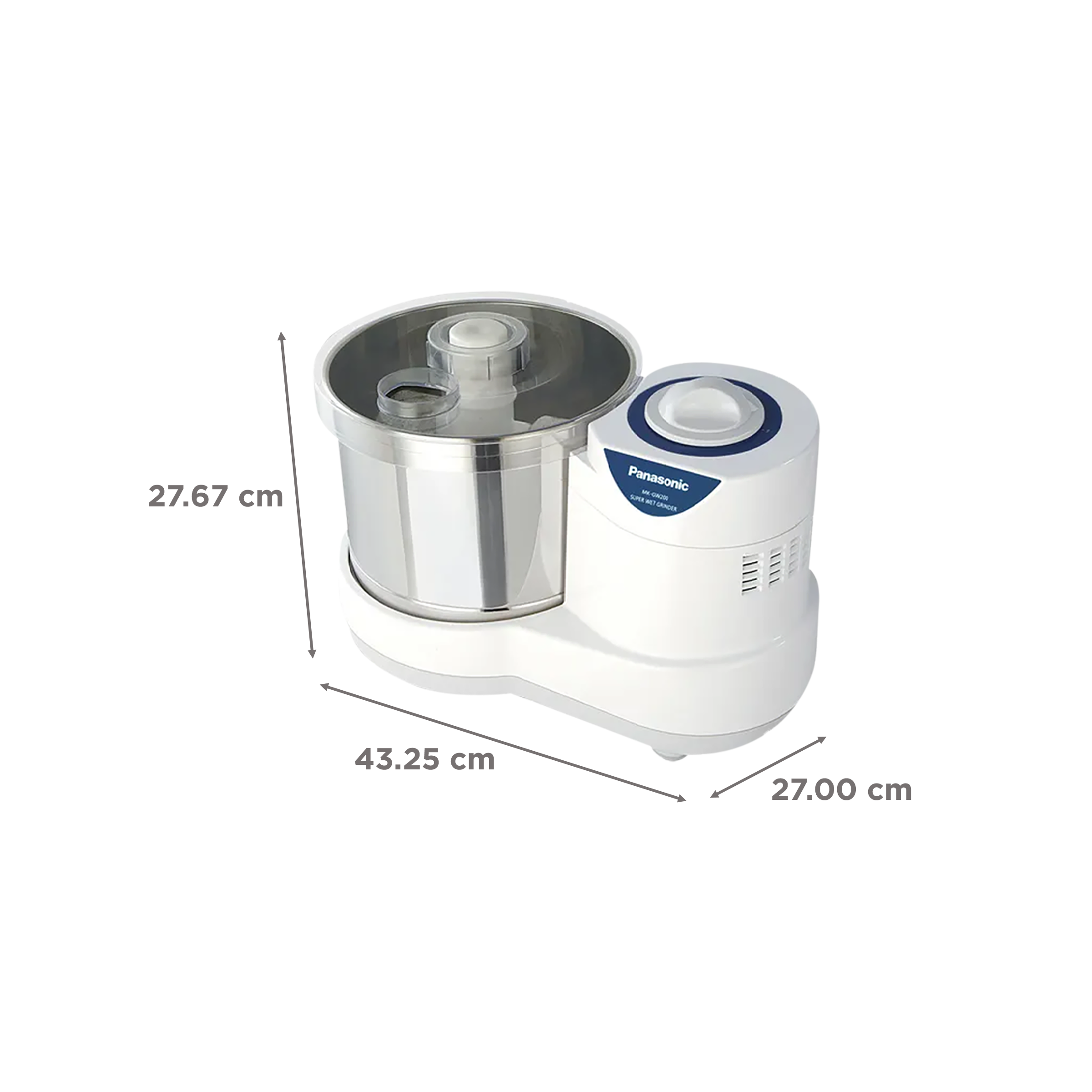 Panasonic Ultimate 2 Litres 2 Stones Wet Grinder (Shock Proof, Black)_3