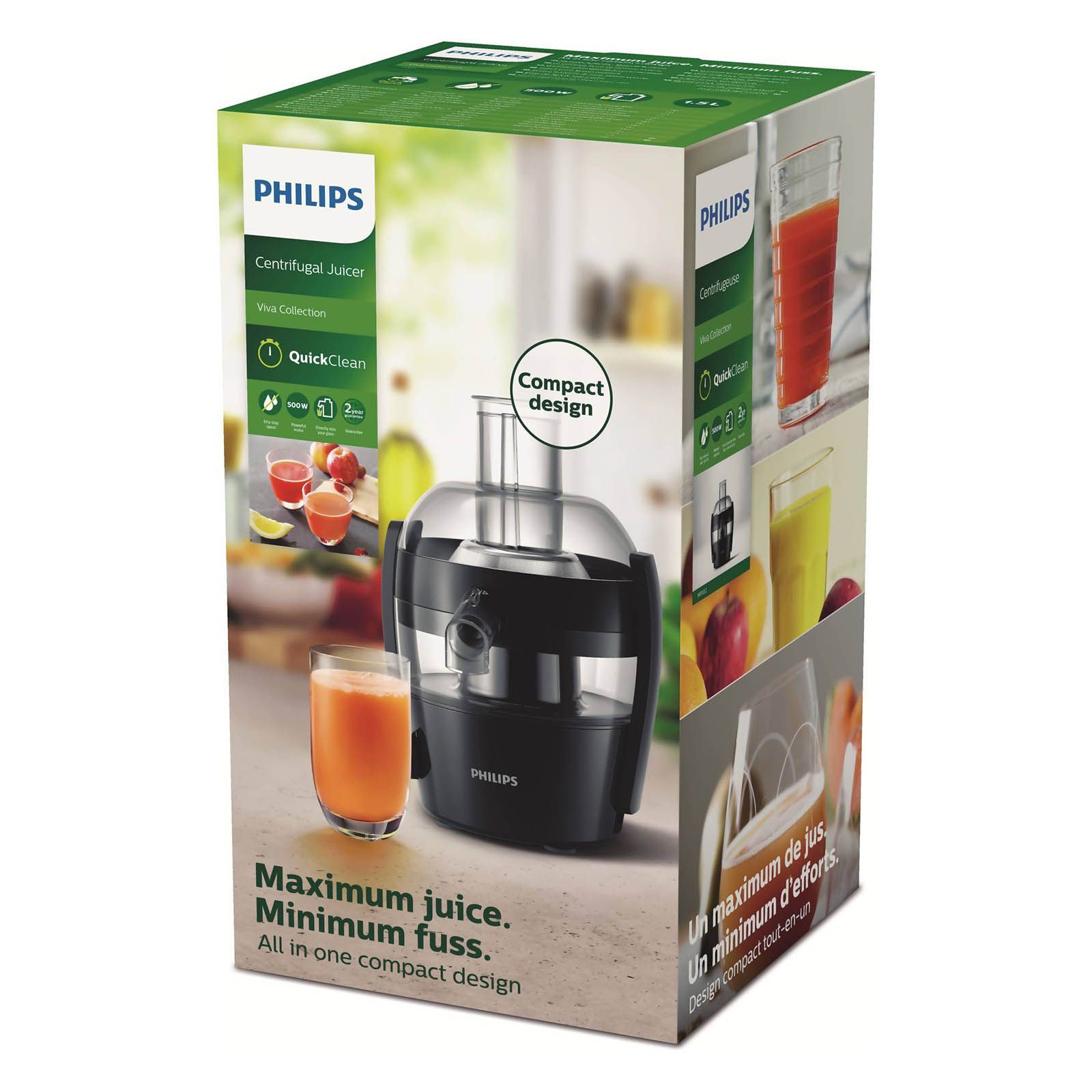PHILIPS Viva Collection 500 Watt 1 Jar Centrifugal Juicer (QuickClean Technology, Ink Black)_13