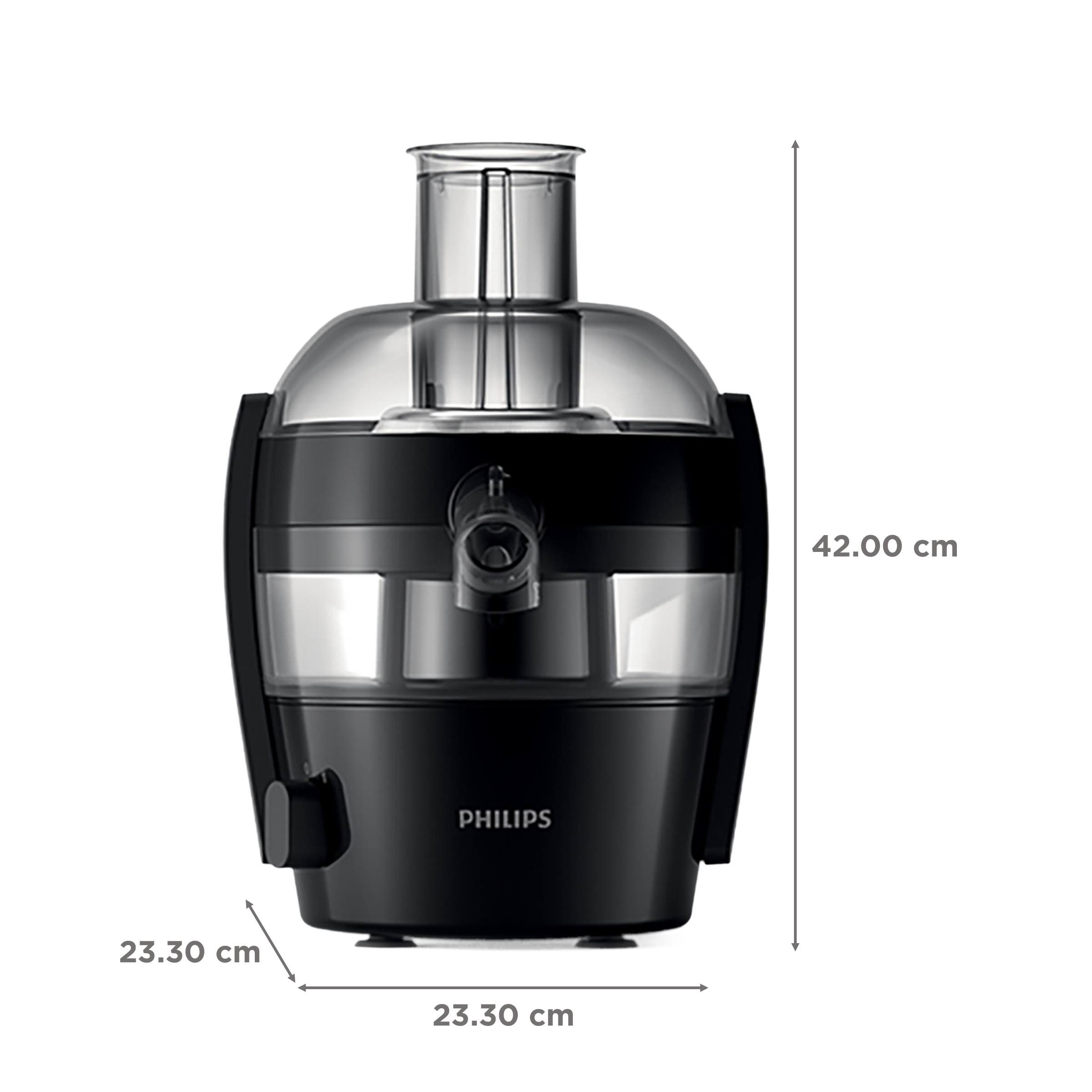 PHILIPS Viva Collection 500 Watt 1 Jar Centrifugal Juicer (QuickClean Technology, Ink Black)_3