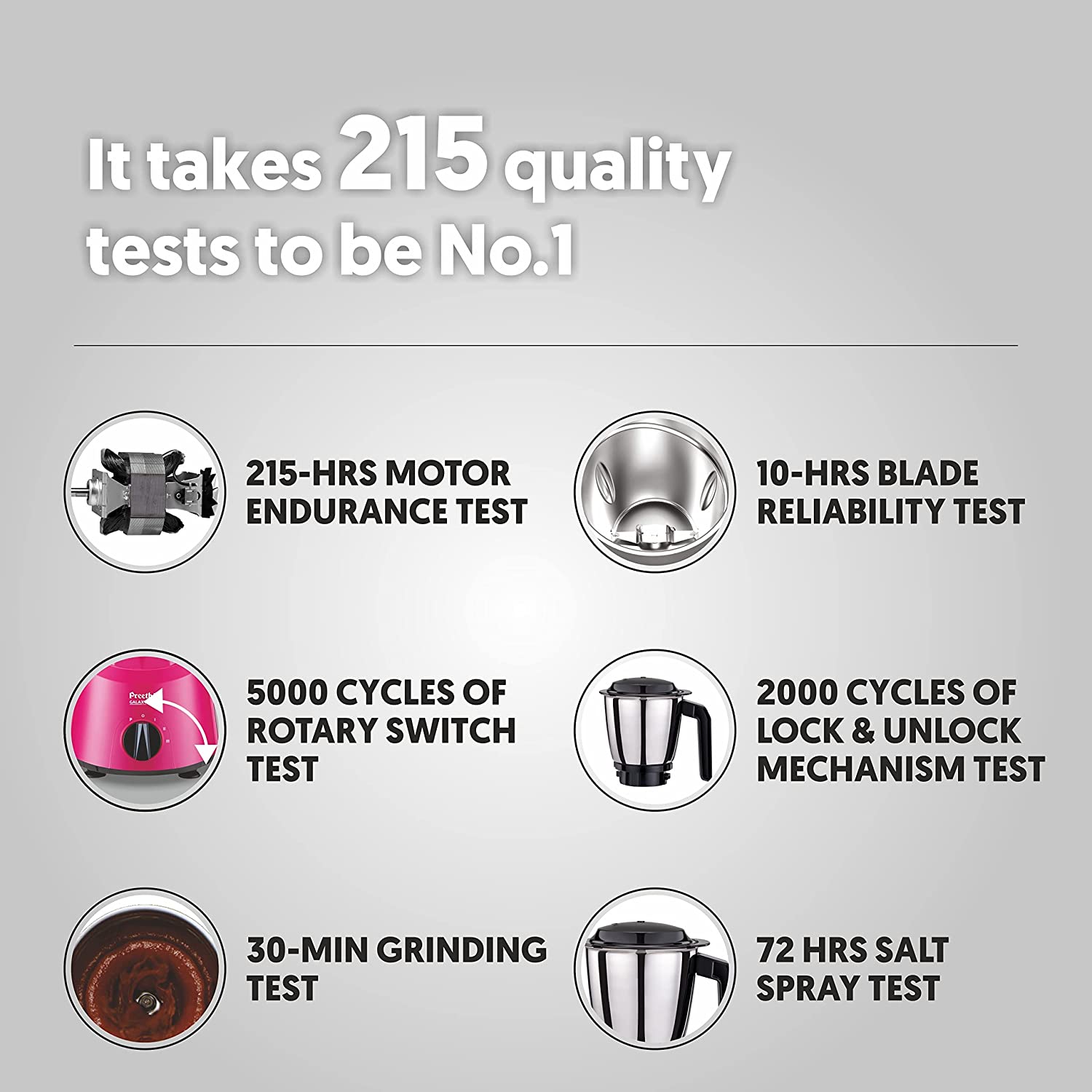 Preethi Galaxy 750 Watt 3 Jars Mixer Grinder (21000 RPM, 3 Speed Control, Pink)_11