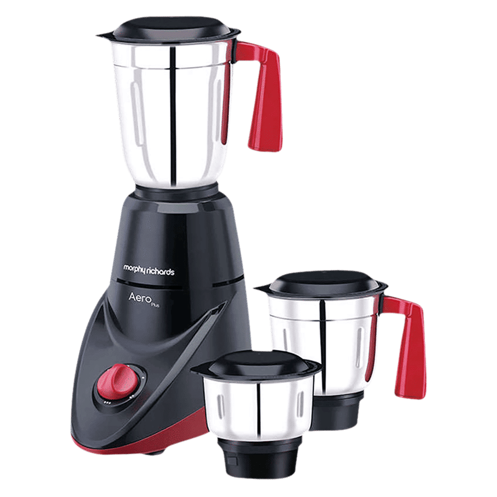 Morphy Richards Aero Plus 500 Watt 3 Jars Mixer Grinder (Overload Protection, Black & Wine)_9