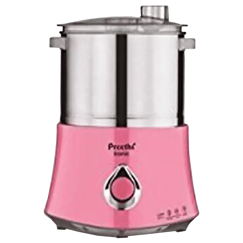 Preethi Iconic 2 Litres 2 Stones Wet Grinder with Atta Kneader (Bi-Directional Grinding Technology, Pink)_1