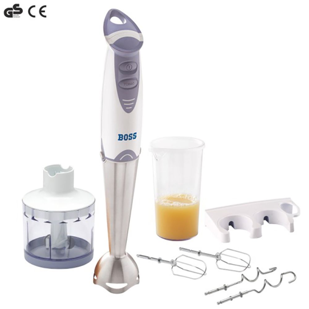 BOSS Quickmix 450 Watt 2 Speed Hand Blender with 4 Attachments (Detachable Metal Foot, White)_7