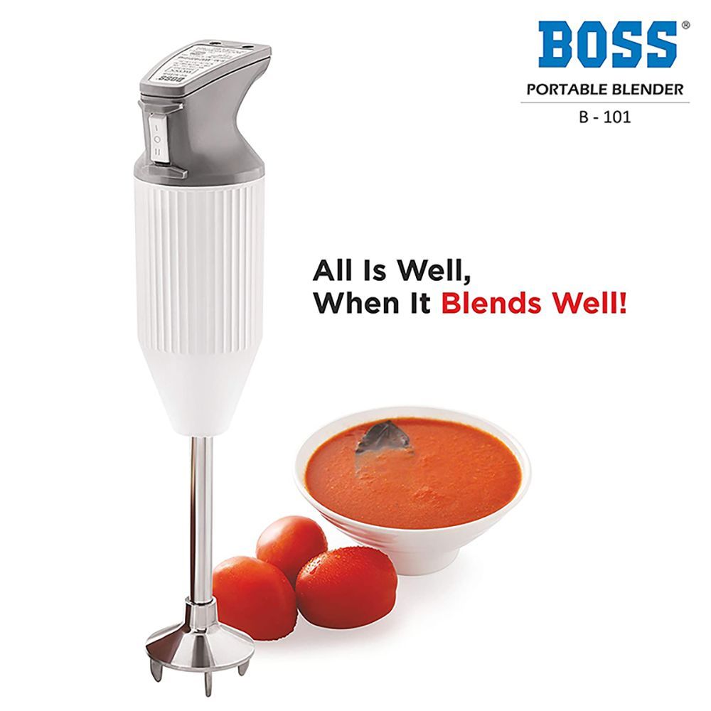 BOSS B121 160 Watt 2 Speed Hand Blender with 3 Attachments (Ergonomic Design, Twin Grey)_5