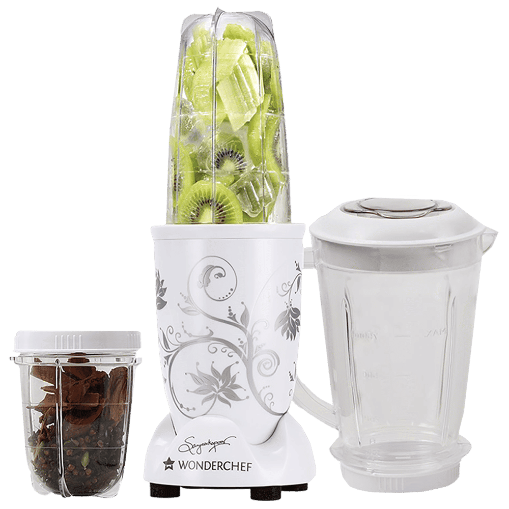 WONDERCHEF Nutri-Blend 400 Watt 3 Jars Mixer Grinder Blender (22000 RPM, All-In-One System, White) WONDERCHEF Nutri-Blend 400 Watt 3 Jars Mixer Grinder Blender (22000 RPM, All-In-One System, White)_1