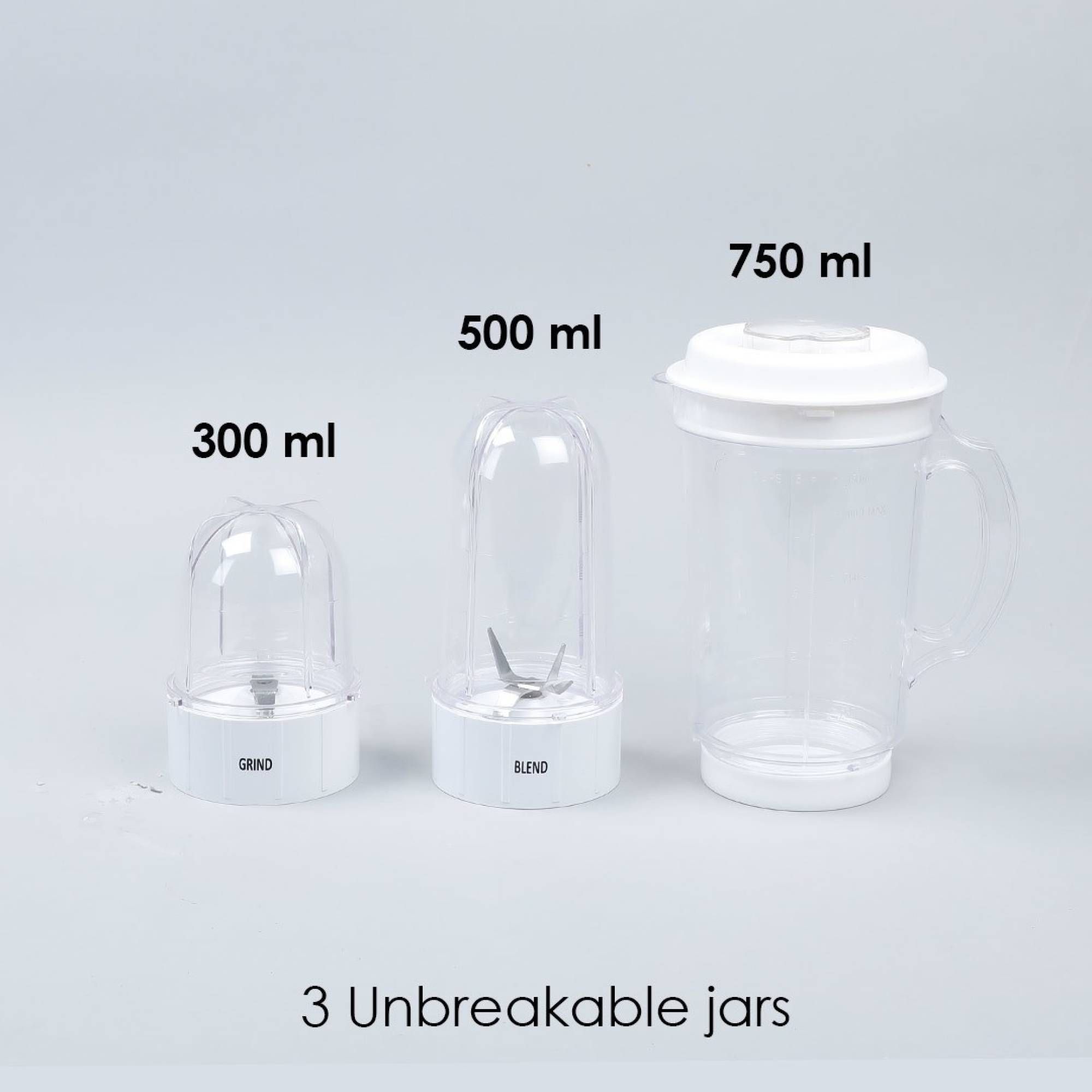 WONDERCHEF Nutri-Blend 400 Watt 3 Jars Mixer Grinder Blender (22000 RPM, All-In-One System, White) WONDERCHEF Nutri-Blend 400 Watt 3 Jars Mixer Grinder Blender (22000 RPM, All-In-One System, White)_5