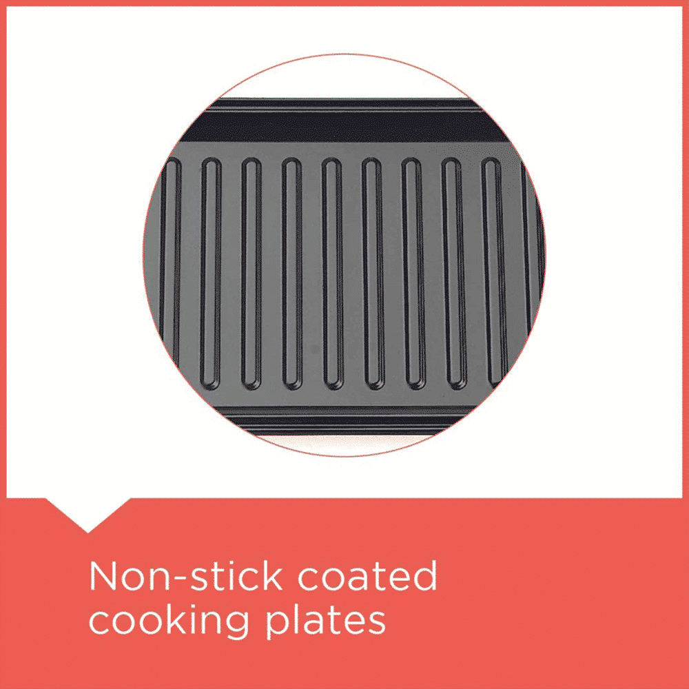 BLACK&DECKER TS2020 750W 2 Slice Sandwich Maker with Thermostat Control (Black & Silver) BLACK&DECKER TS2020 750W 2 Slice Sandwich Maker with Thermostat Control (Black & Silver)_9