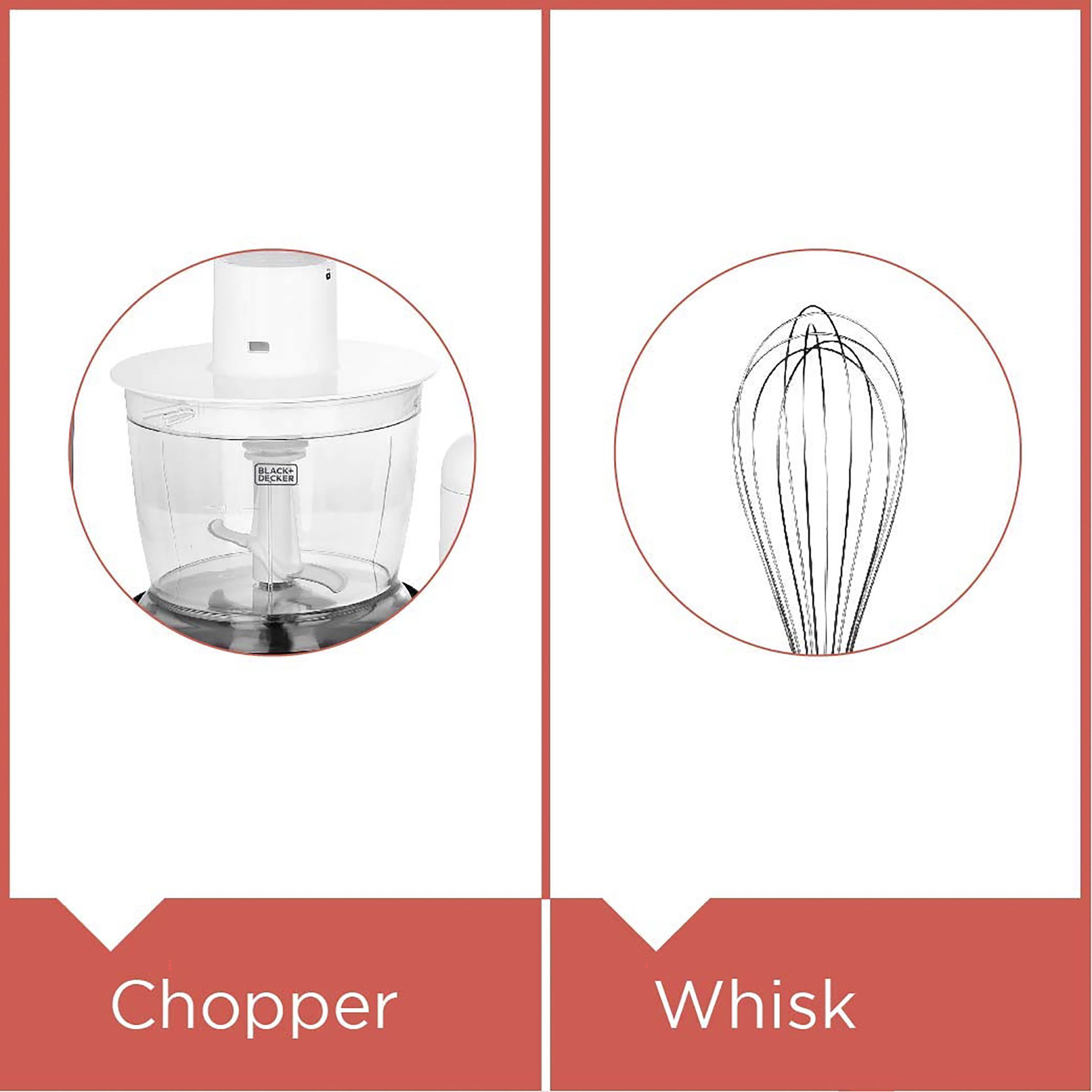 BLACK&DECKER 600 Watt 3 Speed Hand Blender with 3 Attachments (Durable & Sturdy Body, White) BLACK&DECKER 600 Watt 3 Speed Hand Blender with 3 Attachments (Durable & Sturdy Body, White)_11