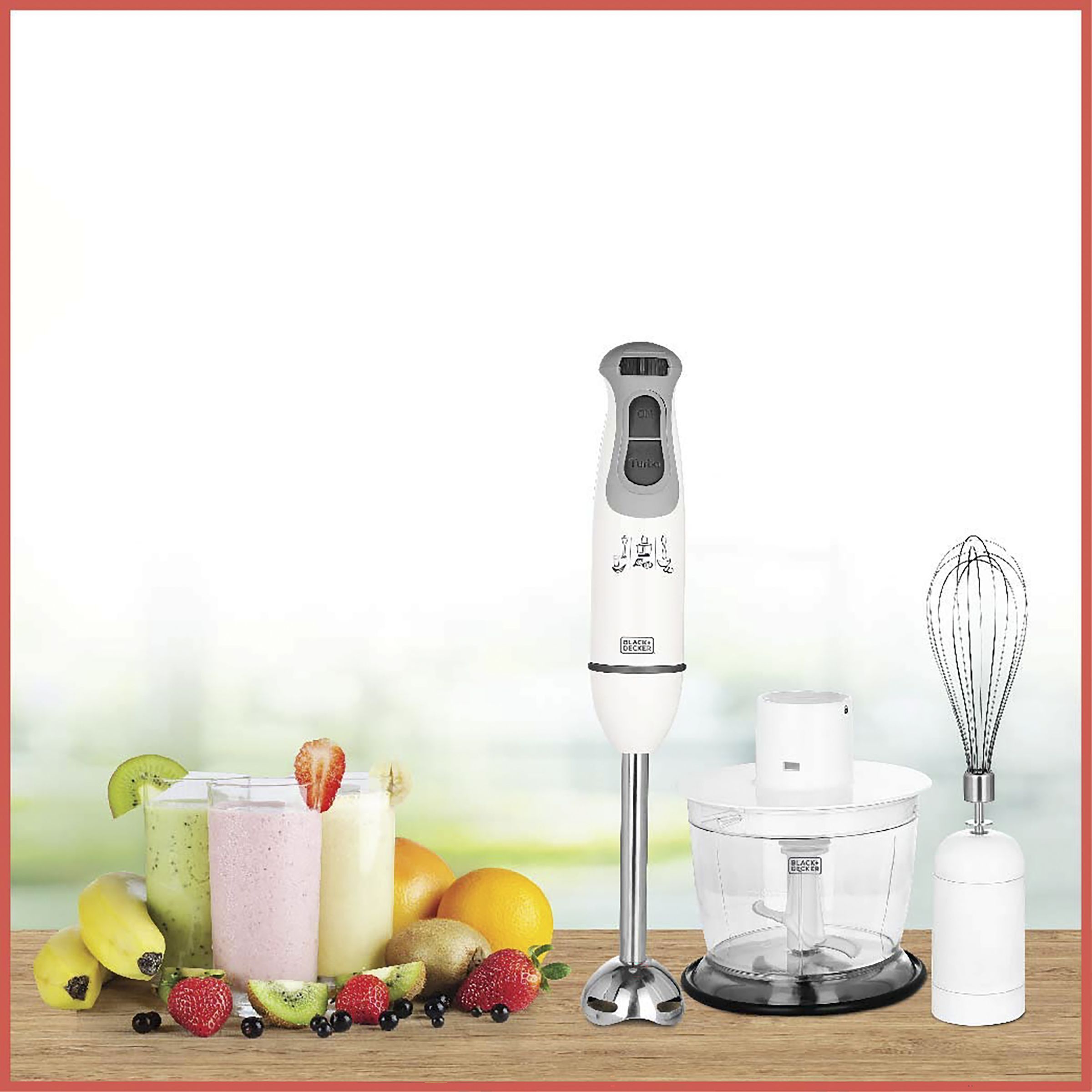 BLACK&DECKER 600 Watt 3 Speed Hand Blender with 3 Attachments (Durable & Sturdy Body, White) BLACK&DECKER 600 Watt 3 Speed Hand Blender with 3 Attachments (Durable & Sturdy Body, White)_14