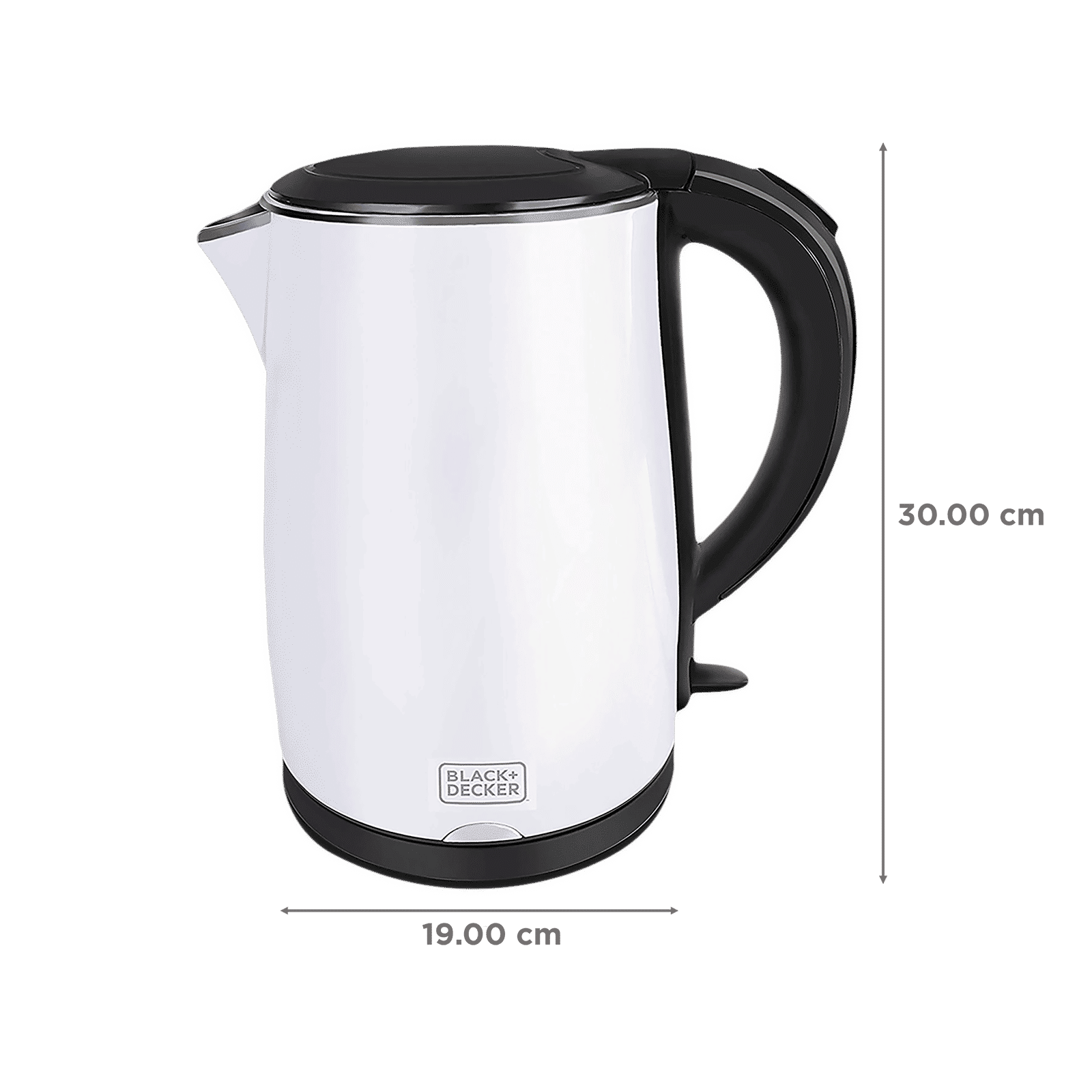 BLACK+DECKER 2150 Watt 1.7 Litre Electric Kettle with Auto Shut Off (White)_2