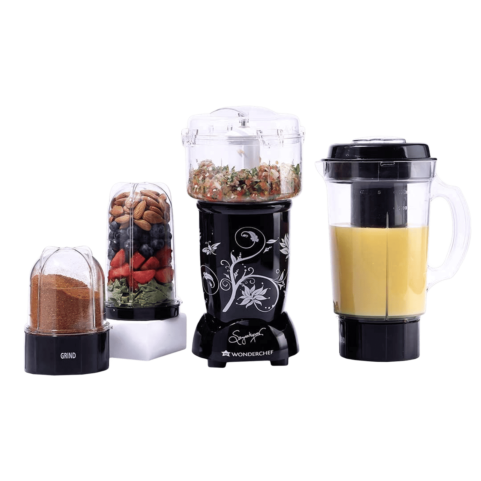 WONDERCHEF Nutri-Blend 400 Watt 4 Jars Juicer Mixer Grinder (22000 RPM, Hands-Free Operation, Black) WONDERCHEF Nutri-Blend 400 Watt 4 Jars Juicer Mixer Grinder (22000 RPM, Hands-Free Operation, Black)_7