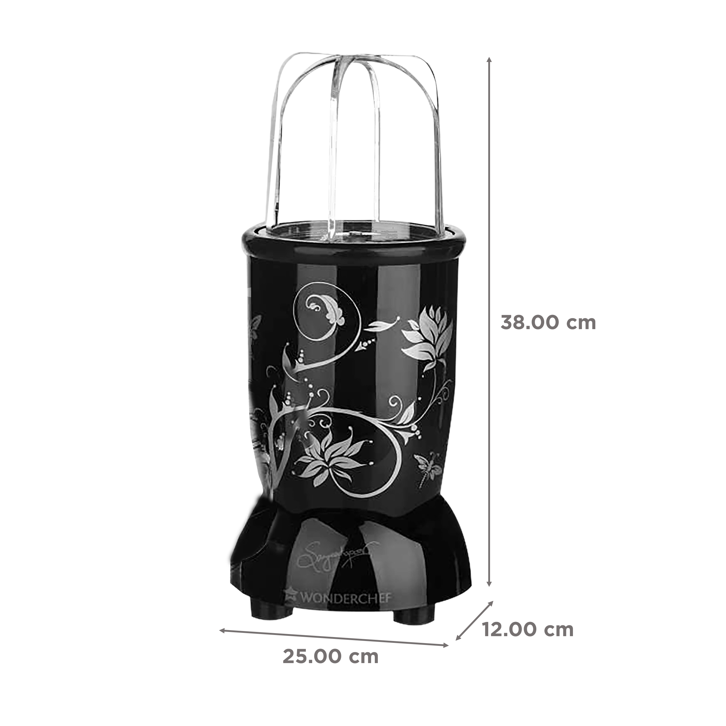 WONDERCHEF Nutri-Blend 400 Watt 4 Jars Juicer Mixer Grinder (22000 RPM, Hands-Free Operation, Black) WONDERCHEF Nutri-Blend 400 Watt 4 Jars Juicer Mixer Grinder (22000 RPM, Hands-Free Operation, Black)_3