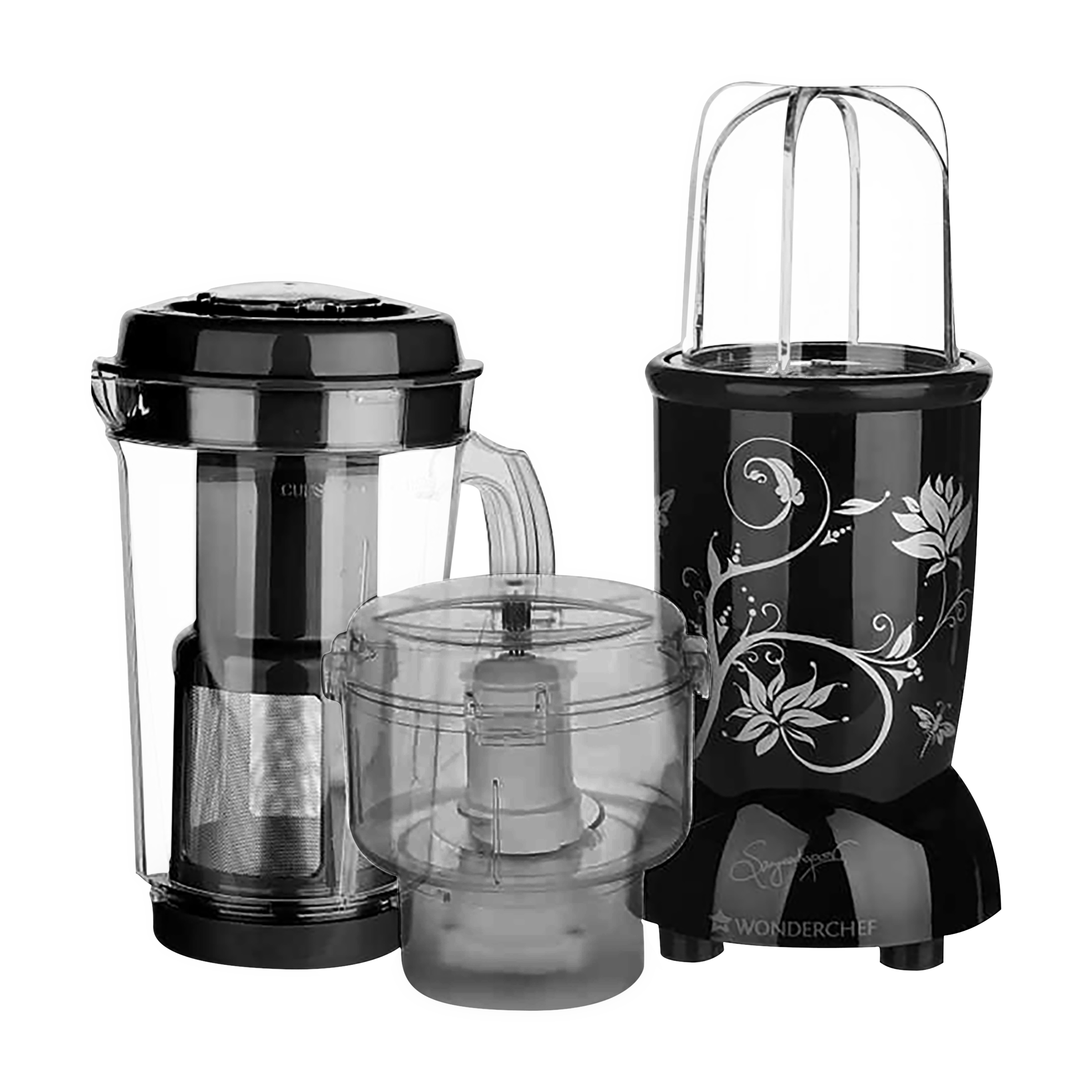 WONDERCHEF Nutri-Blend 400 Watt 4 Jars Juicer Mixer Grinder (22000 RPM, Hands-Free Operation, Black) WONDERCHEF Nutri-Blend 400 Watt 4 Jars Juicer Mixer Grinder (22000 RPM, Hands-Free Operation, Black)_4