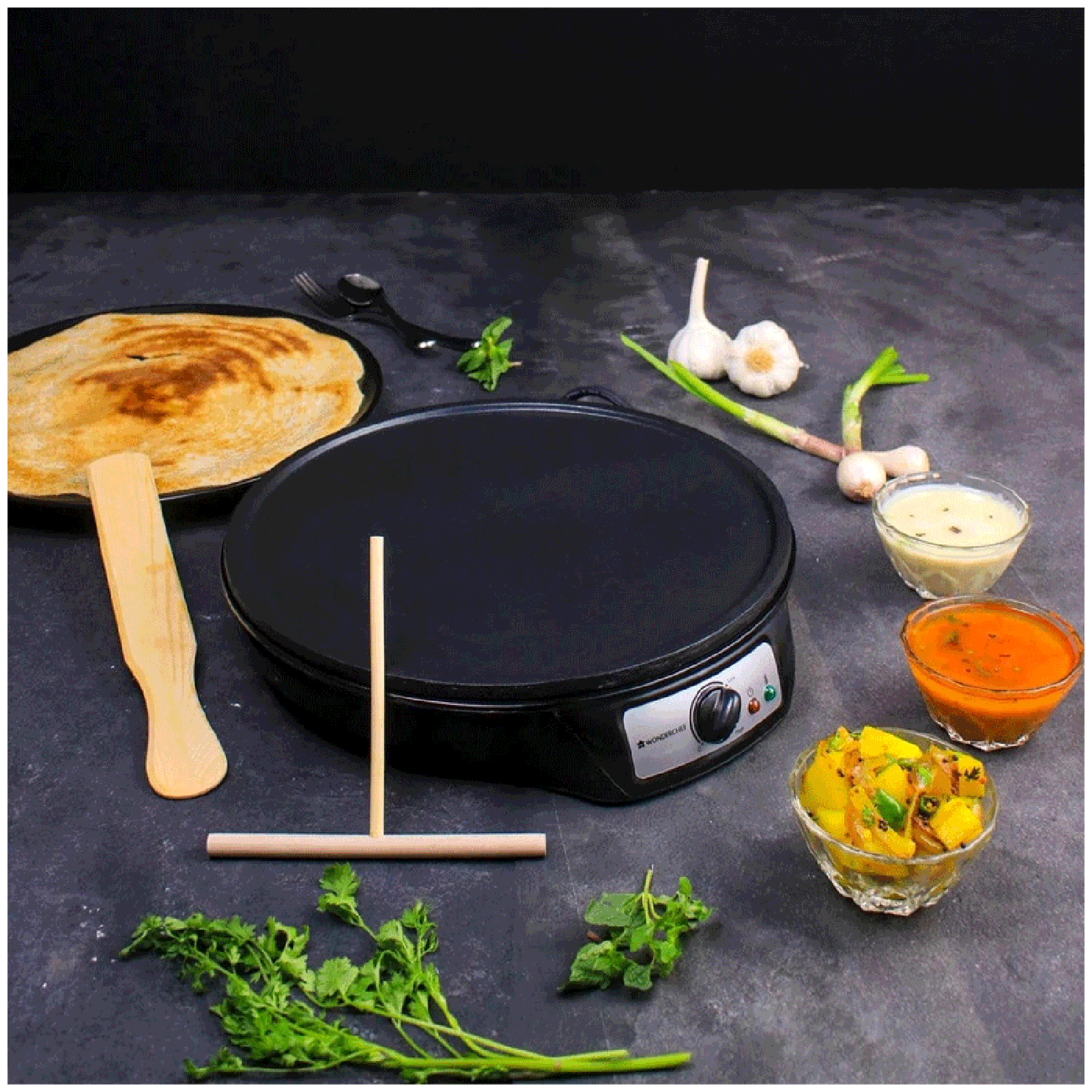 WONDERCHEF 910 Watts Dosa Maker (Adjustable Temperature Control, 63152431, Black)_9