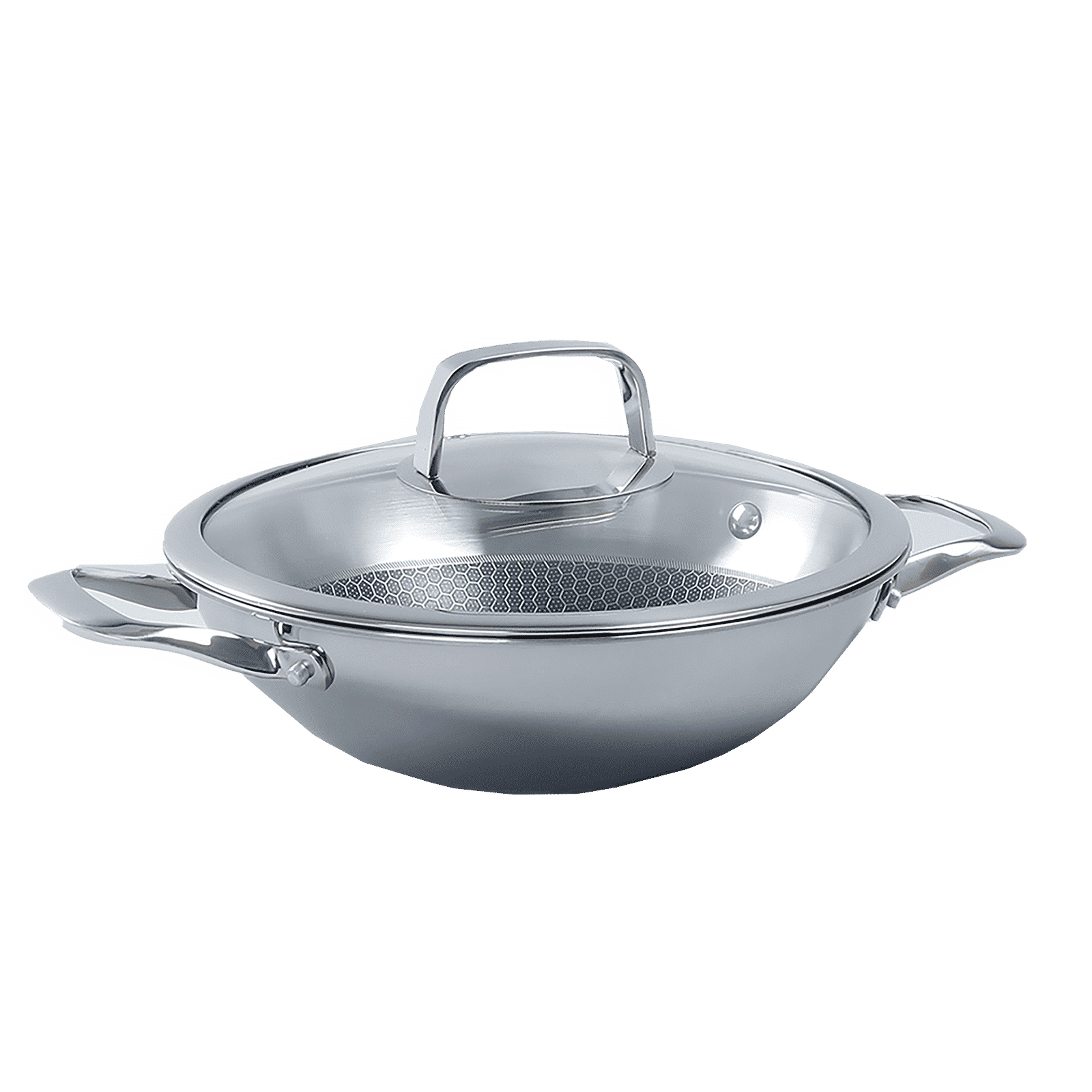 WONDERCHEF Stanton Wok with Lid (304 Stainless Steel Body, 63152779, Silver)_1