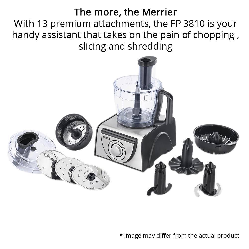 USHA FP 3810 1000 Watt Food Processor with 6 Blades (Black/Silver)_10