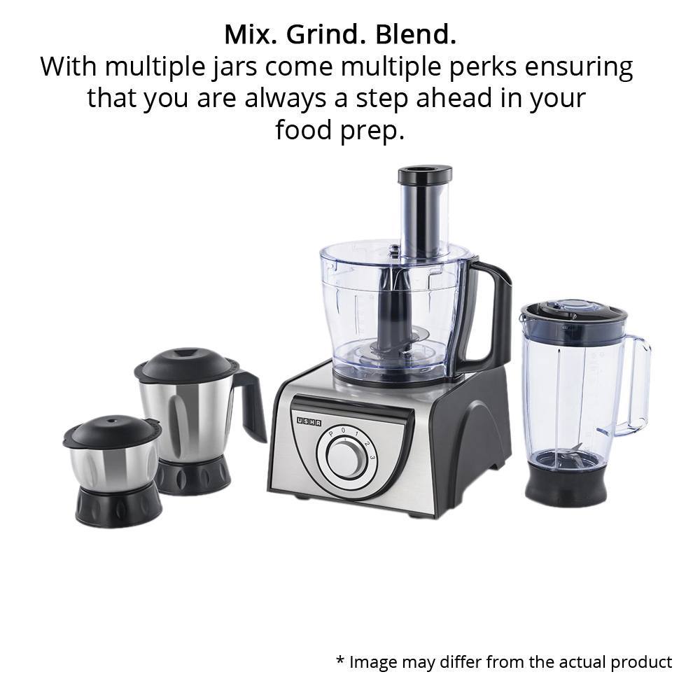 USHA FP 3810 1000 Watt Food Processor with 6 Blades (Black/Silver)_11