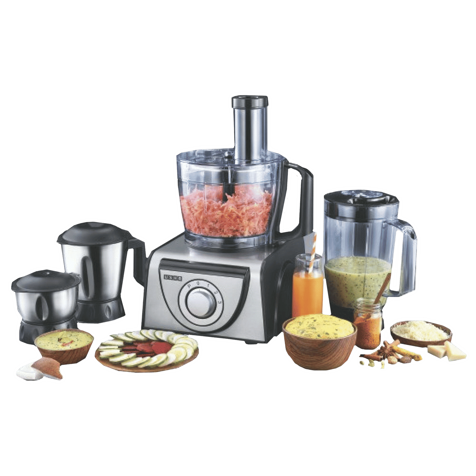 USHA FP 3810 1000 Watt Food Processor with 6 Blades (Black/Silver)_15
