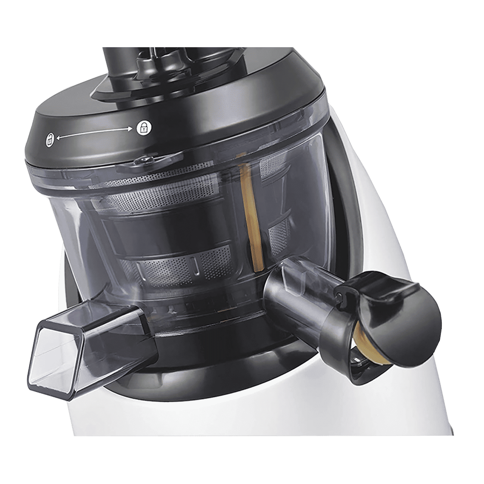 USHA NutriPress 200 Watt Cold Press Juicer (67 RPM, Safety Lock, Black/White)_4