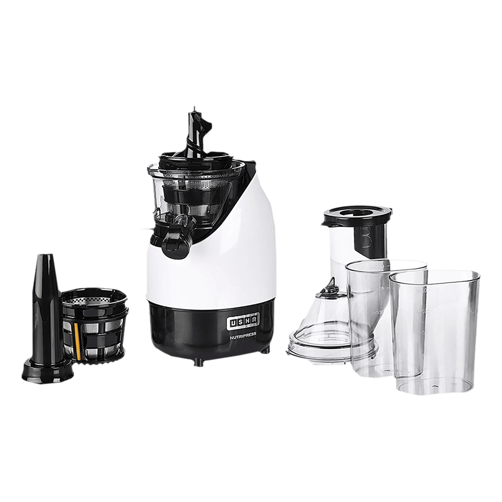 USHA NutriPress 200 Watt Cold Press Juicer (67 RPM, Low Temperature Technology, Black/White)_4