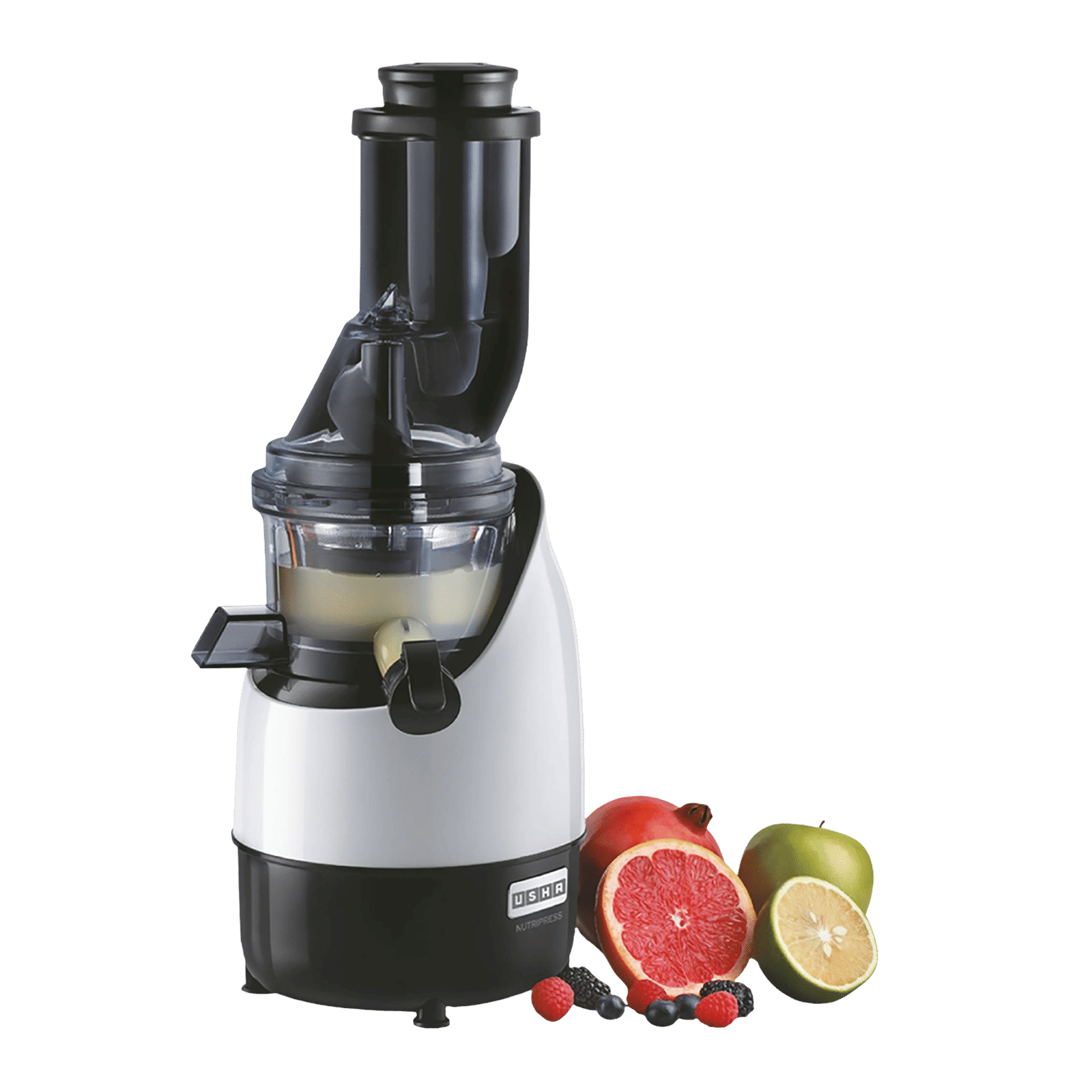 USHA NutriPress 200 Watt Cold Press Juicer (67 RPM, Low Temperature Technology, Black/White)_5