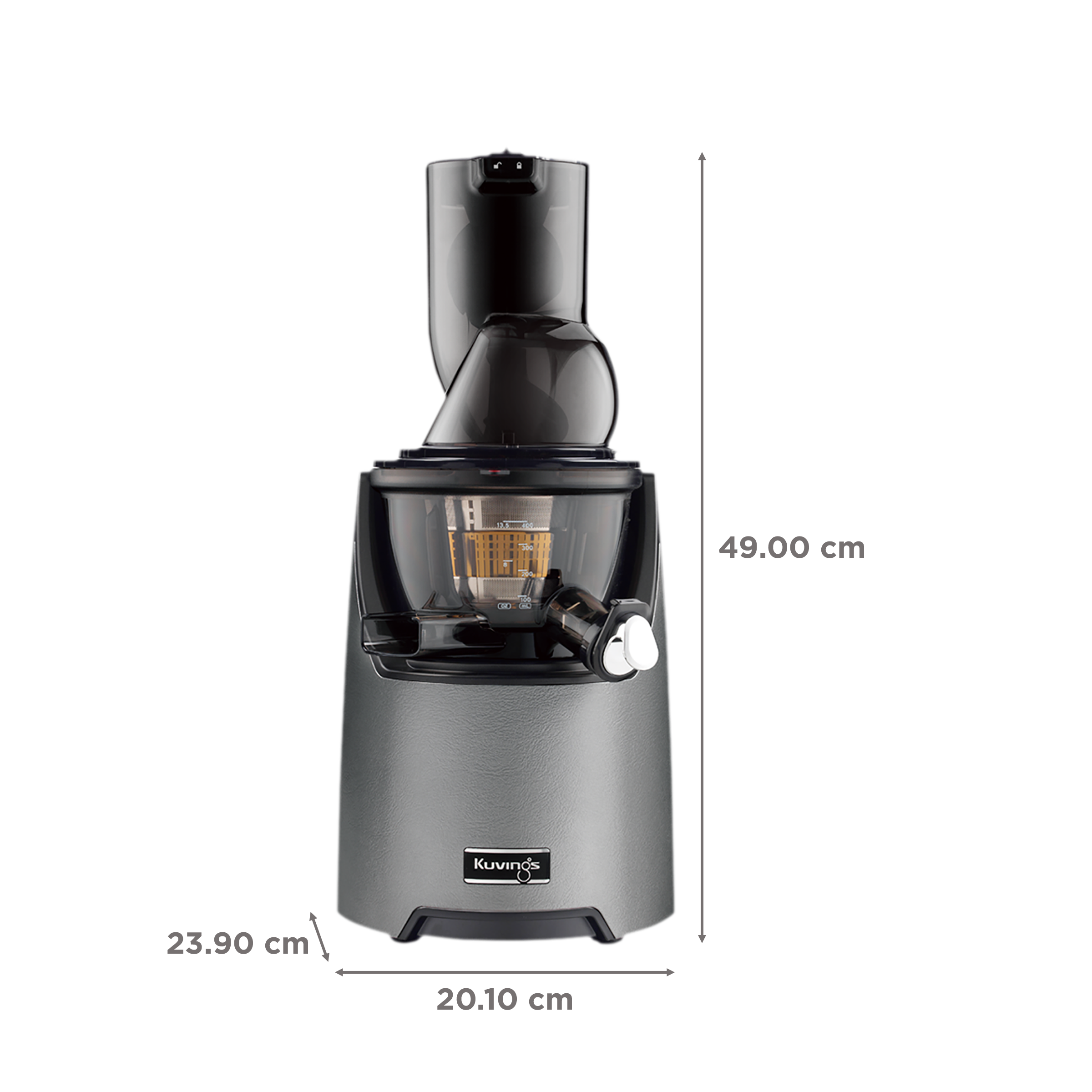 Kuvings EVO820 240 Watt 1 Jar Cold Press Slow Juicer (50 RPM, 3-in-1 Multi Function, Grey)_3