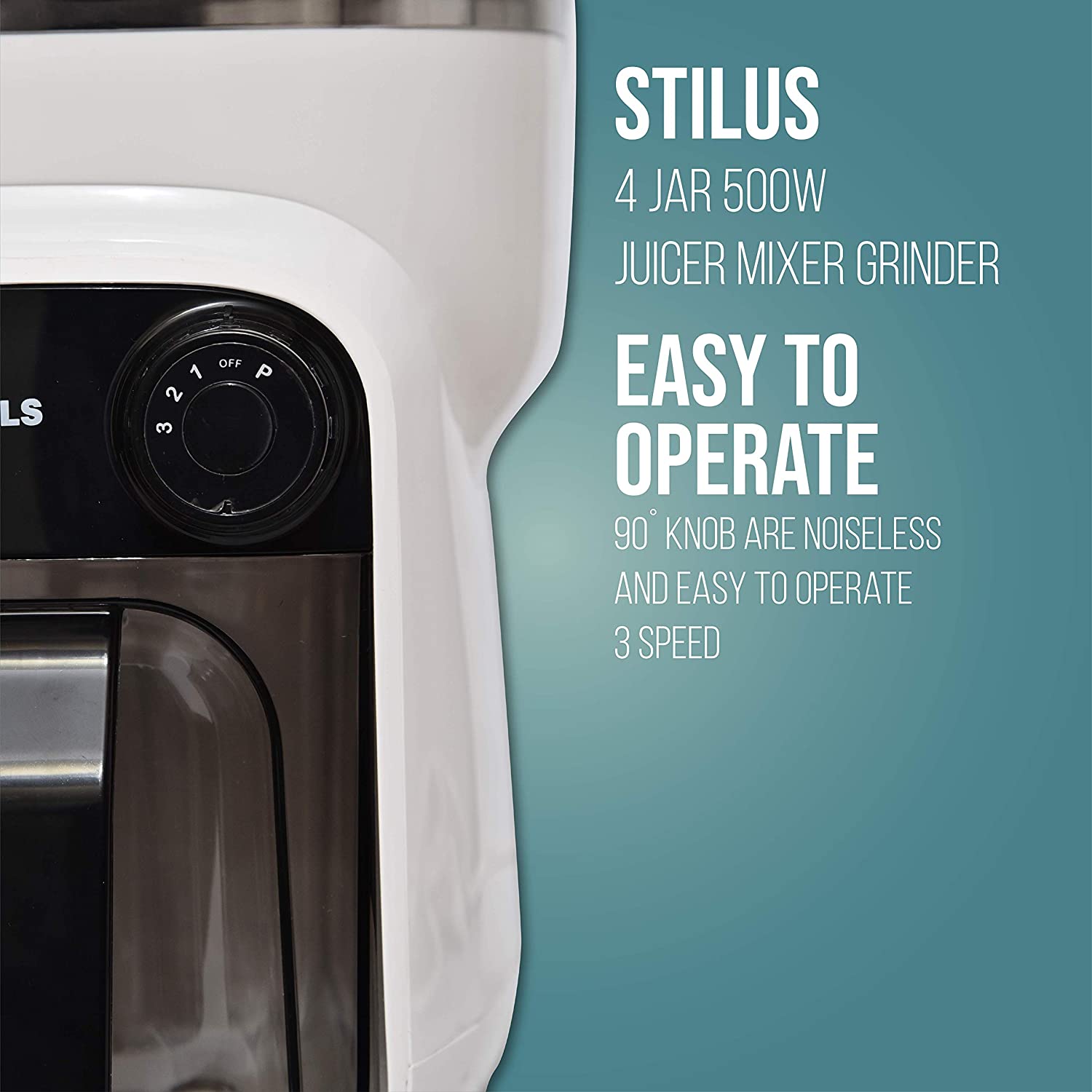 HAVELLS Stilus 500 Watt 4 Jars Juicer Mixer Grinder (LED Indicator, White)_13