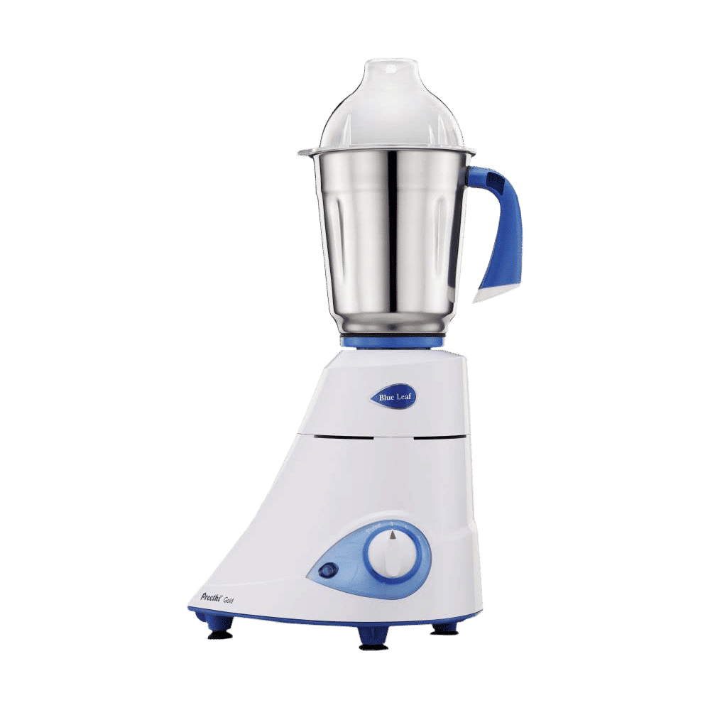 Preethi Blue Leaf Gold 750 Watt 3 Jars Mixer Grinder (18000 RPM, Shock Proof Body, White/Blue)_5