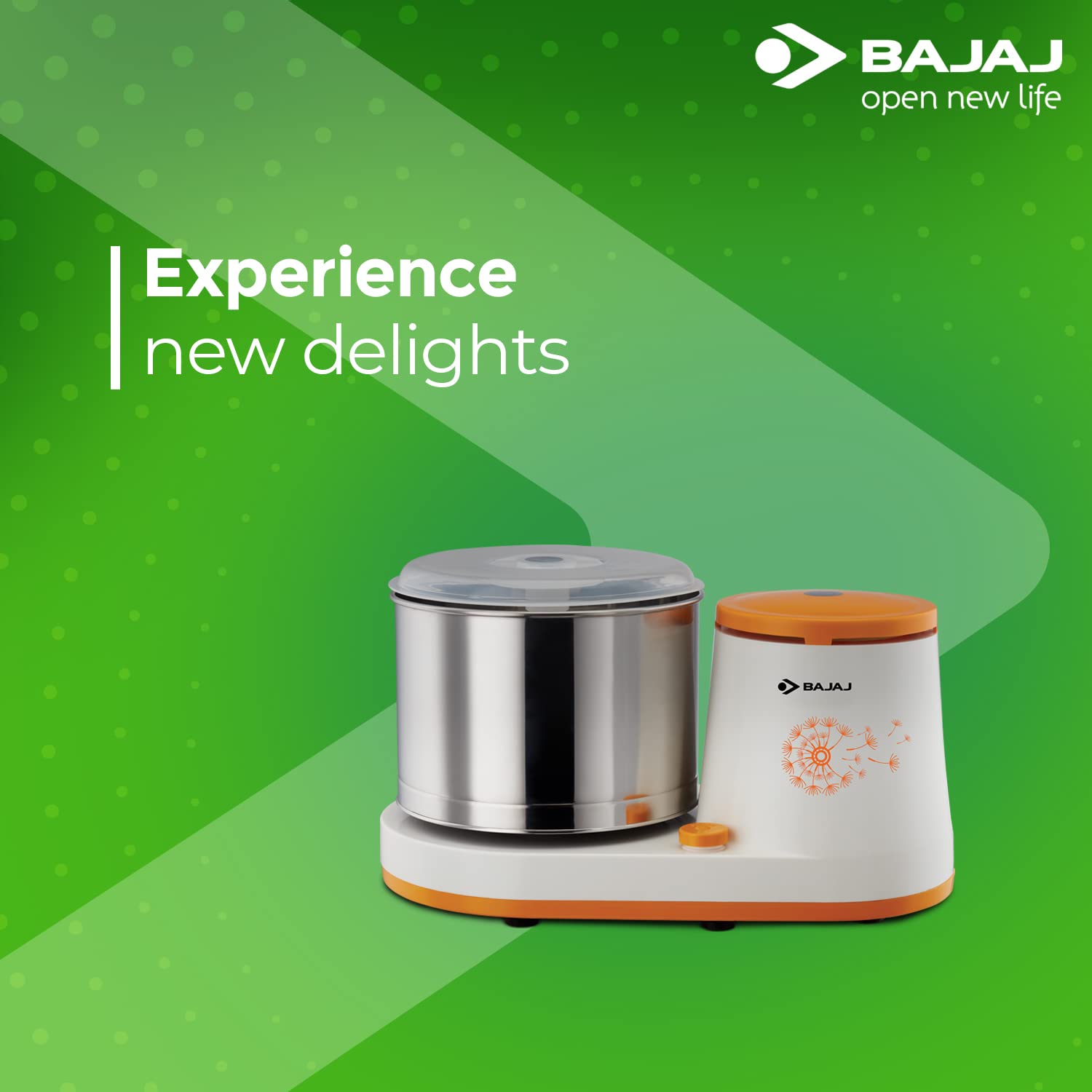 BAJAJ WX1 2 Litres 2 Stones Wet Grinder (Powerful Motor, White/Orange) BAJAJ WX1 2 Litres 2 Stones Wet Grinder (Powerful Motor, White/Orange)_9
