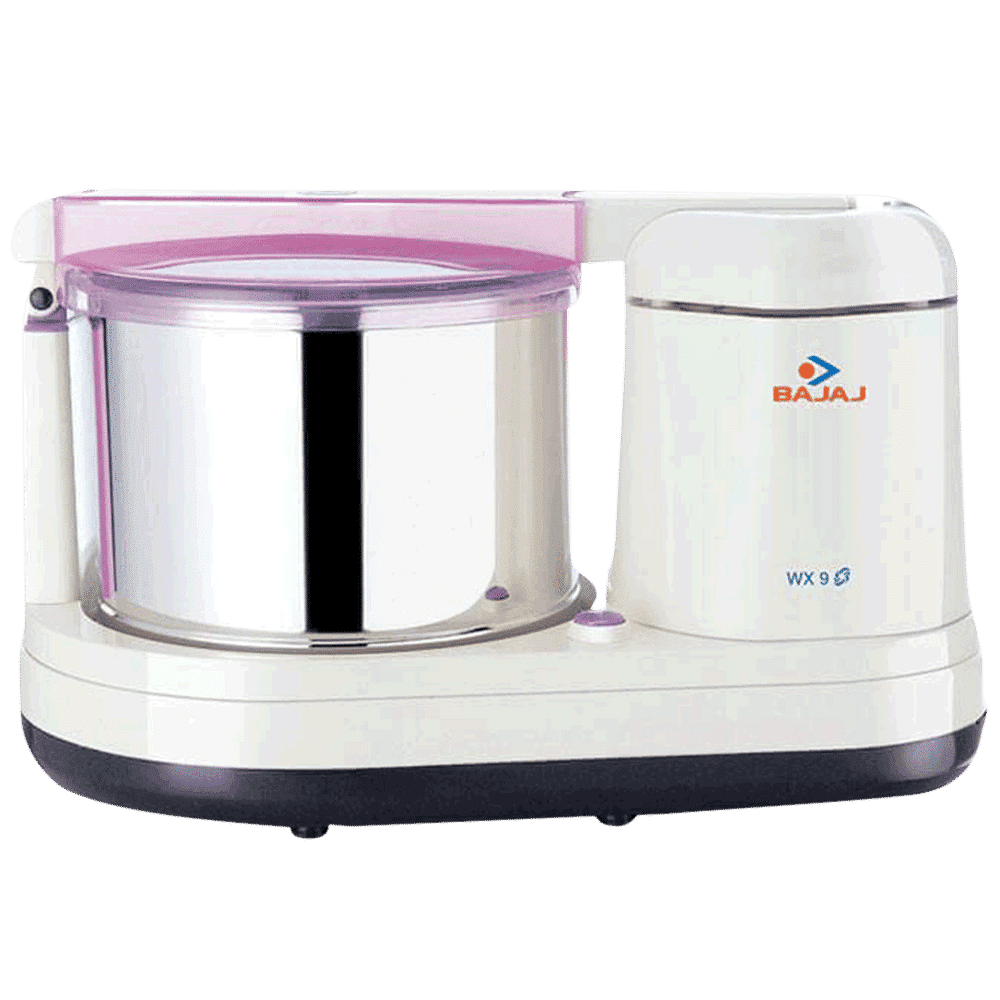 BAJAJ WX 9 2 Litres 2 Stones Wet Grinder with Coconut Scrapper (On/Off LED Indicator, White)_1