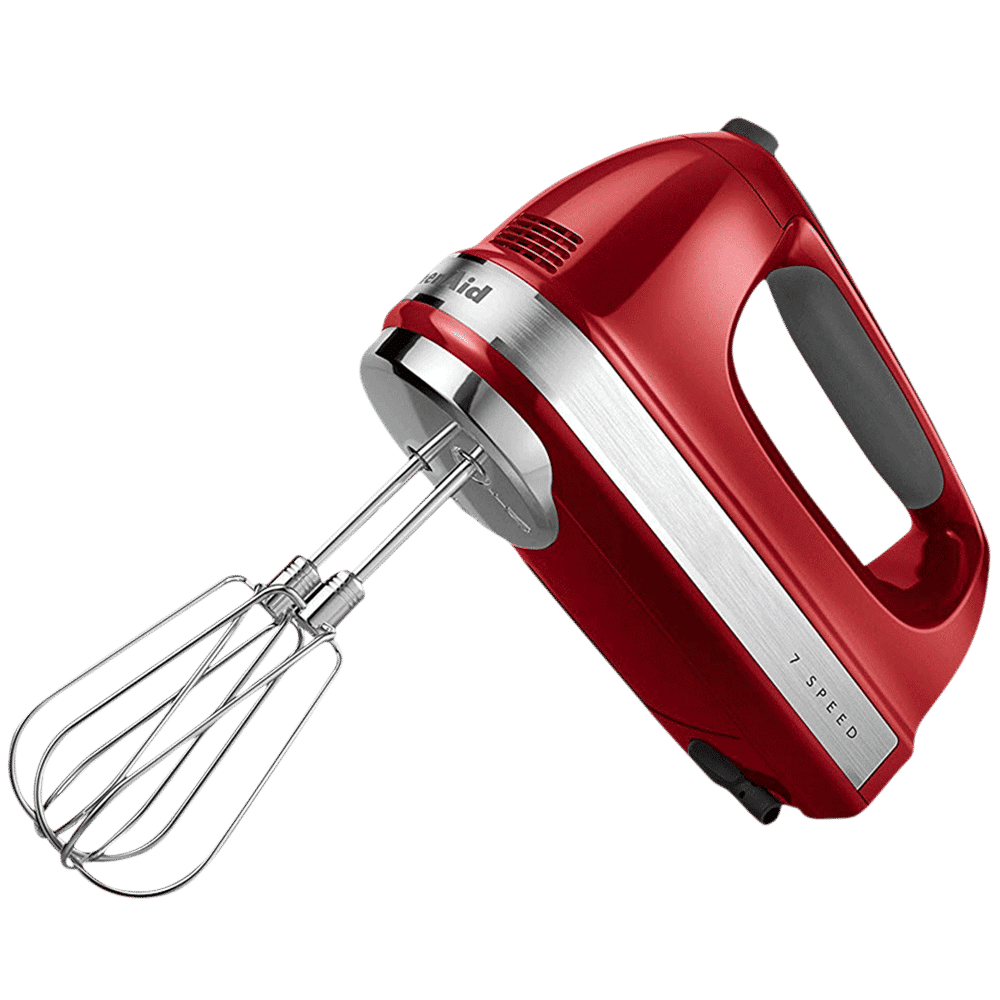 KitchenAid 85 Watt 7 Speed Hand Mixer with 3 Attachments (Soft Start Feature, Red)_5